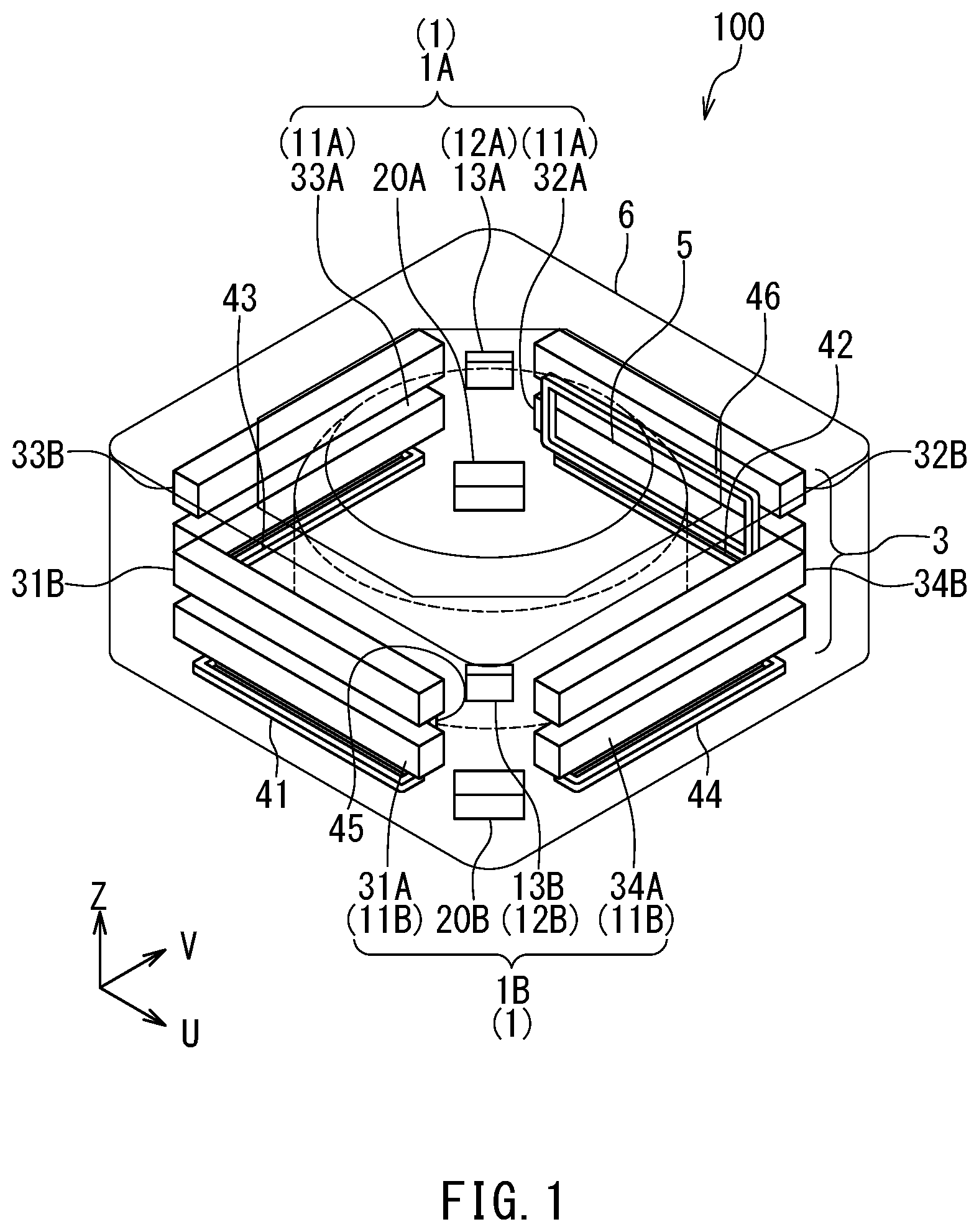 Patent US12455177 Figure 1 – Position detection device