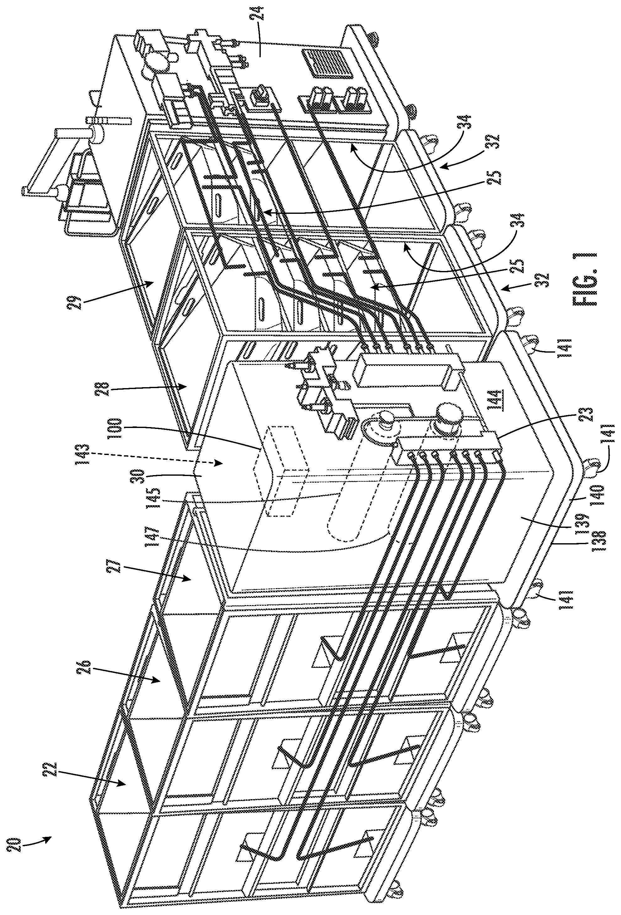 Patent US12455292 Figure 1 – Single use manifold for buffer management system