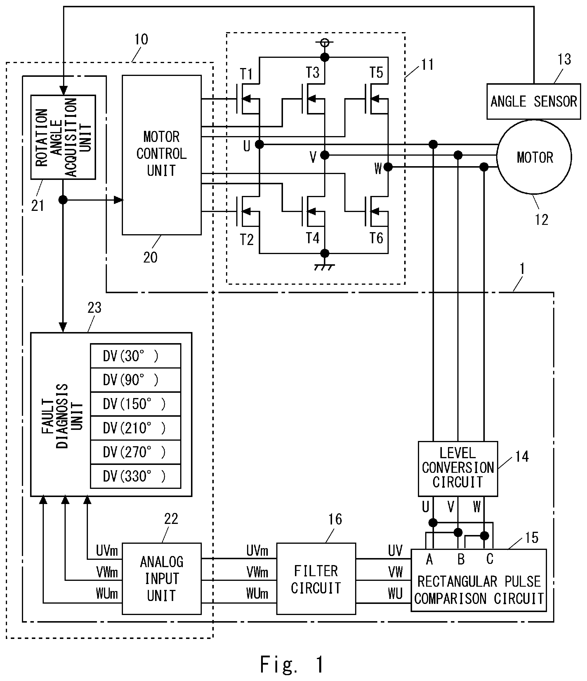 Patent US12455310 — Fault detection circuit — Figure 1