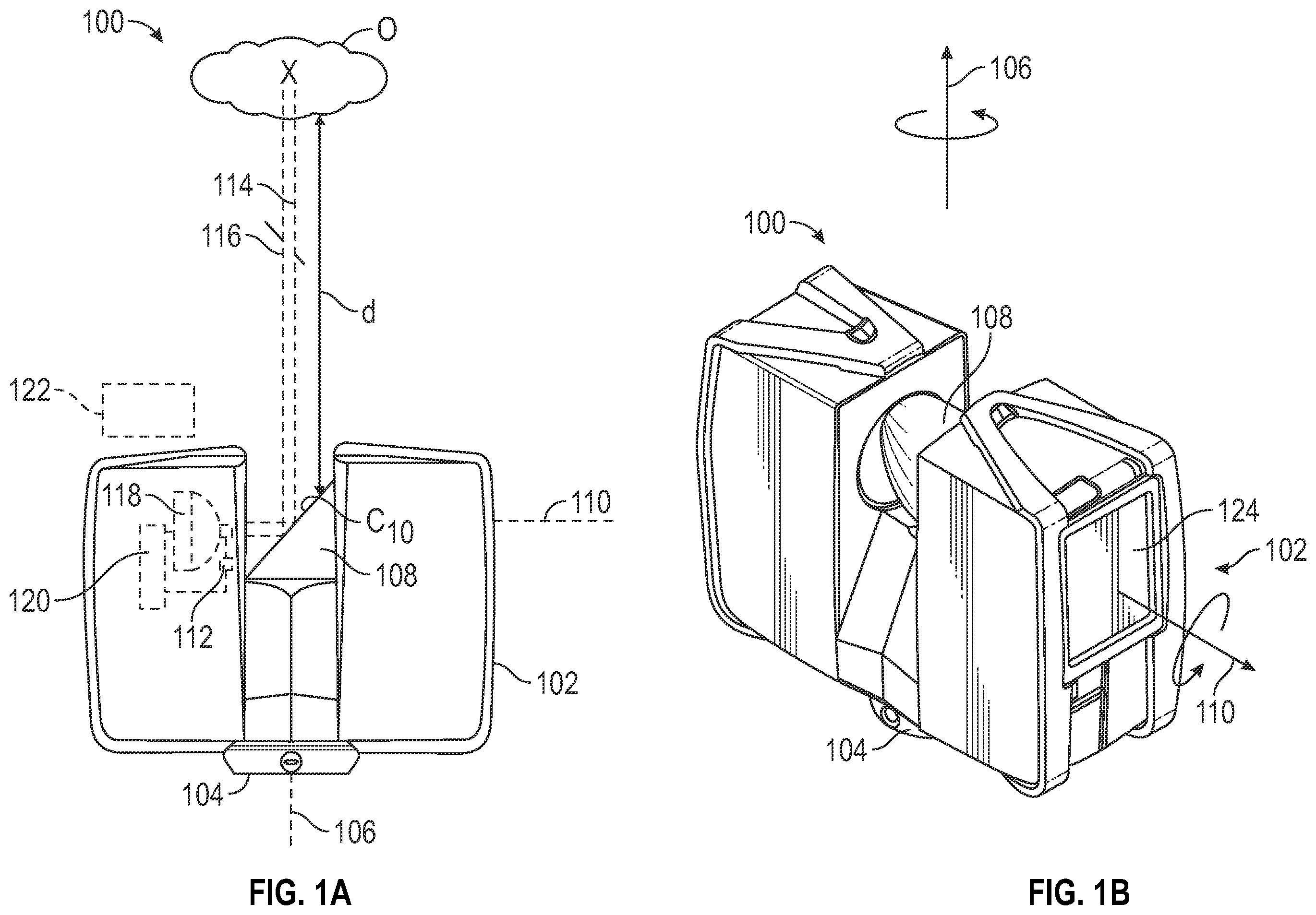Patent US12455352 — Three-dimensional scanning and image reconstruction thereof — Figure 1