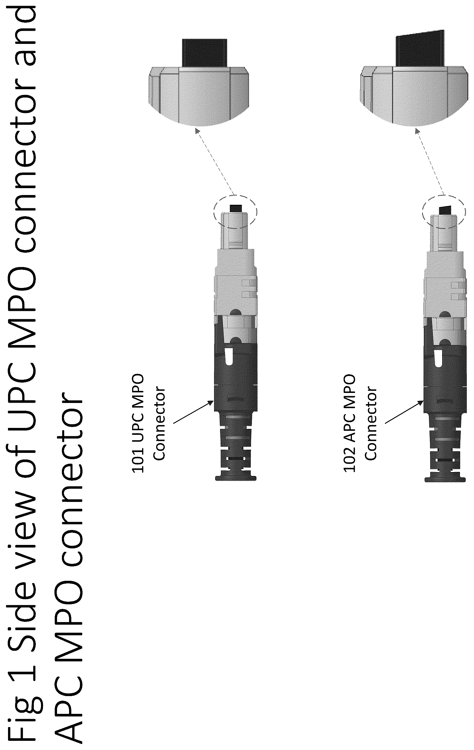 Patent US12455417 — MPO adapter for APC connector inspection — Figure 1