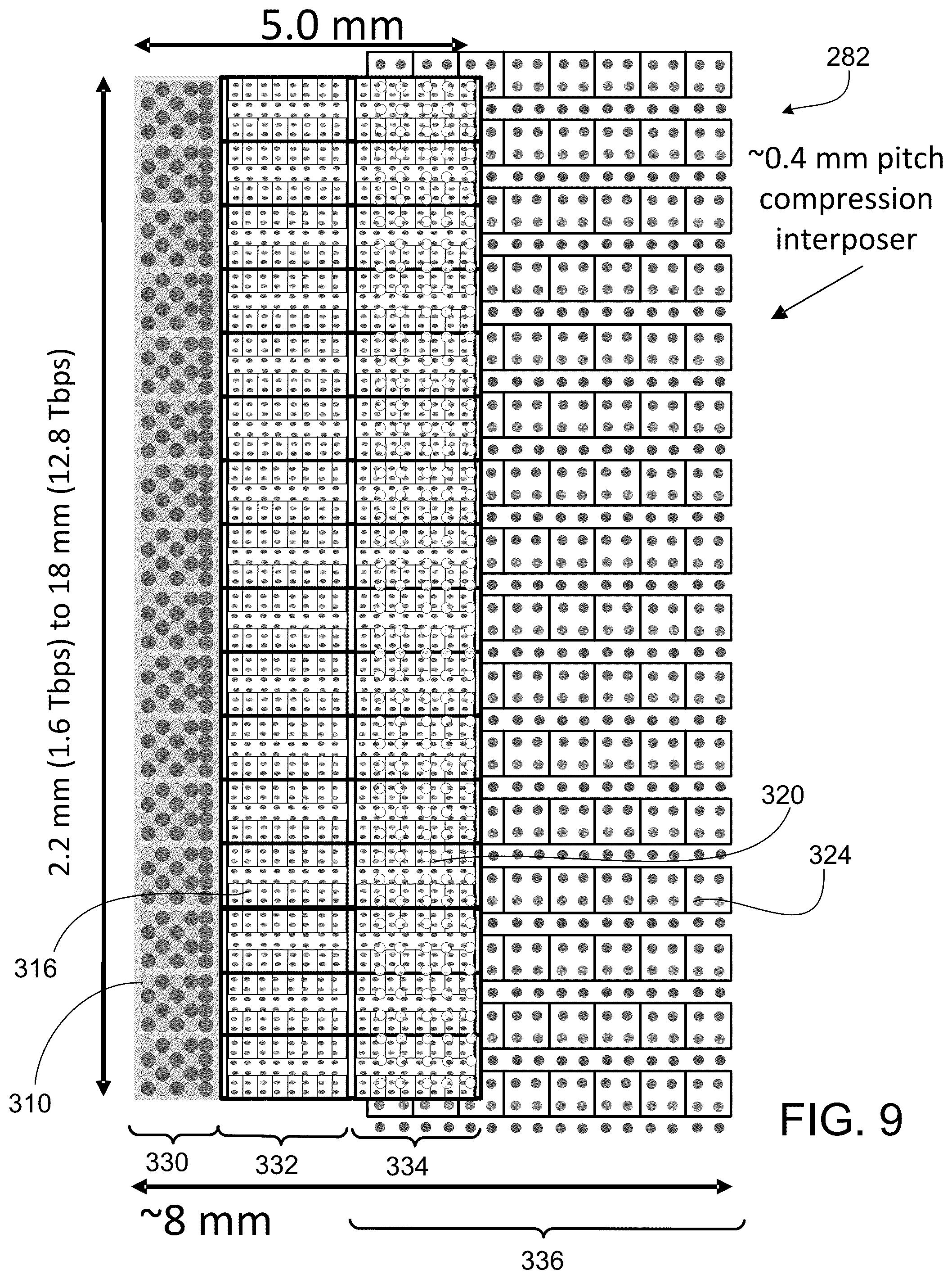 Patent US12455422 Figure 9 – Communication systems having co-packaged optical modules
