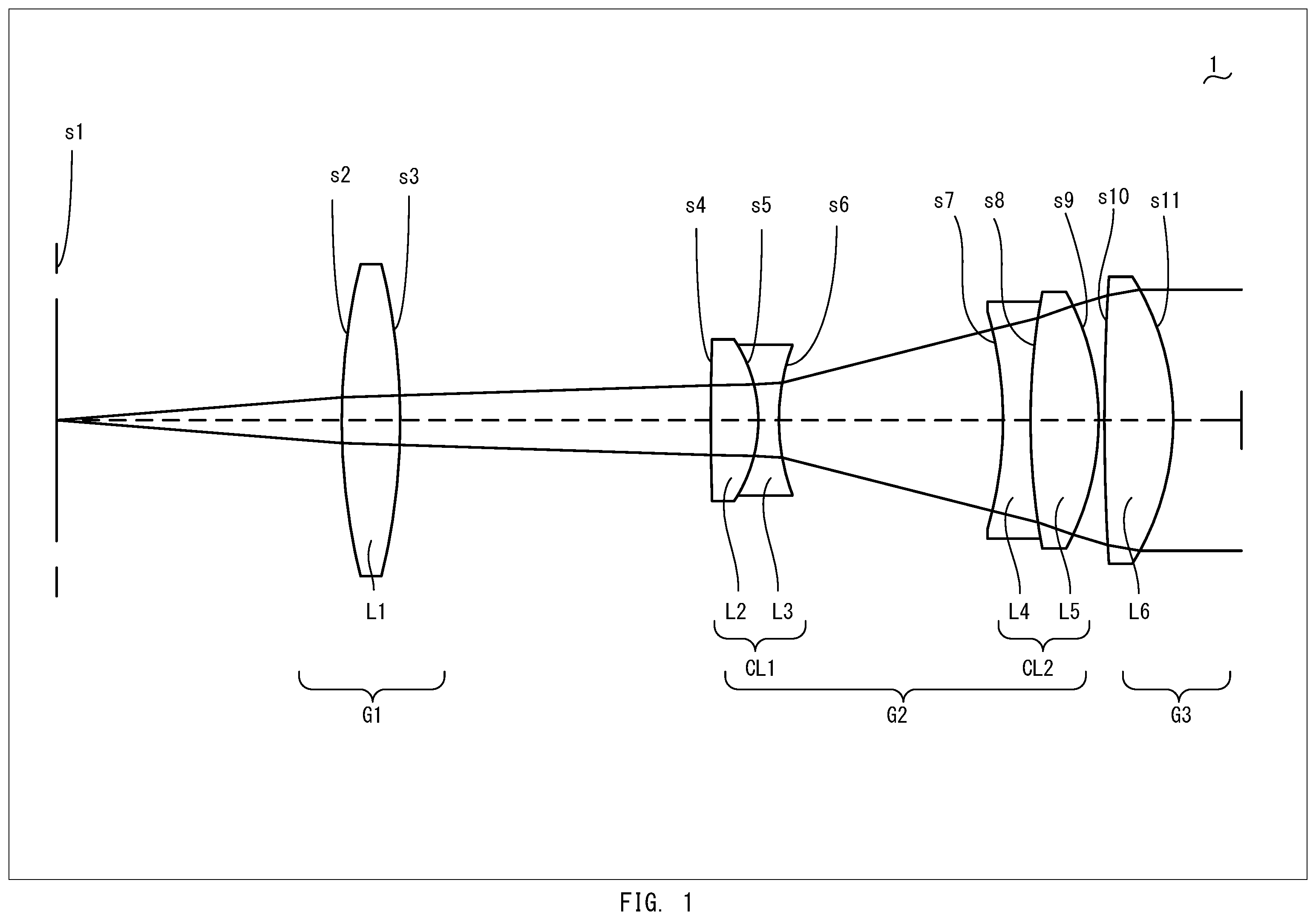 Patent US12455432 — Infinity-corrected microscope objective — Figure 1