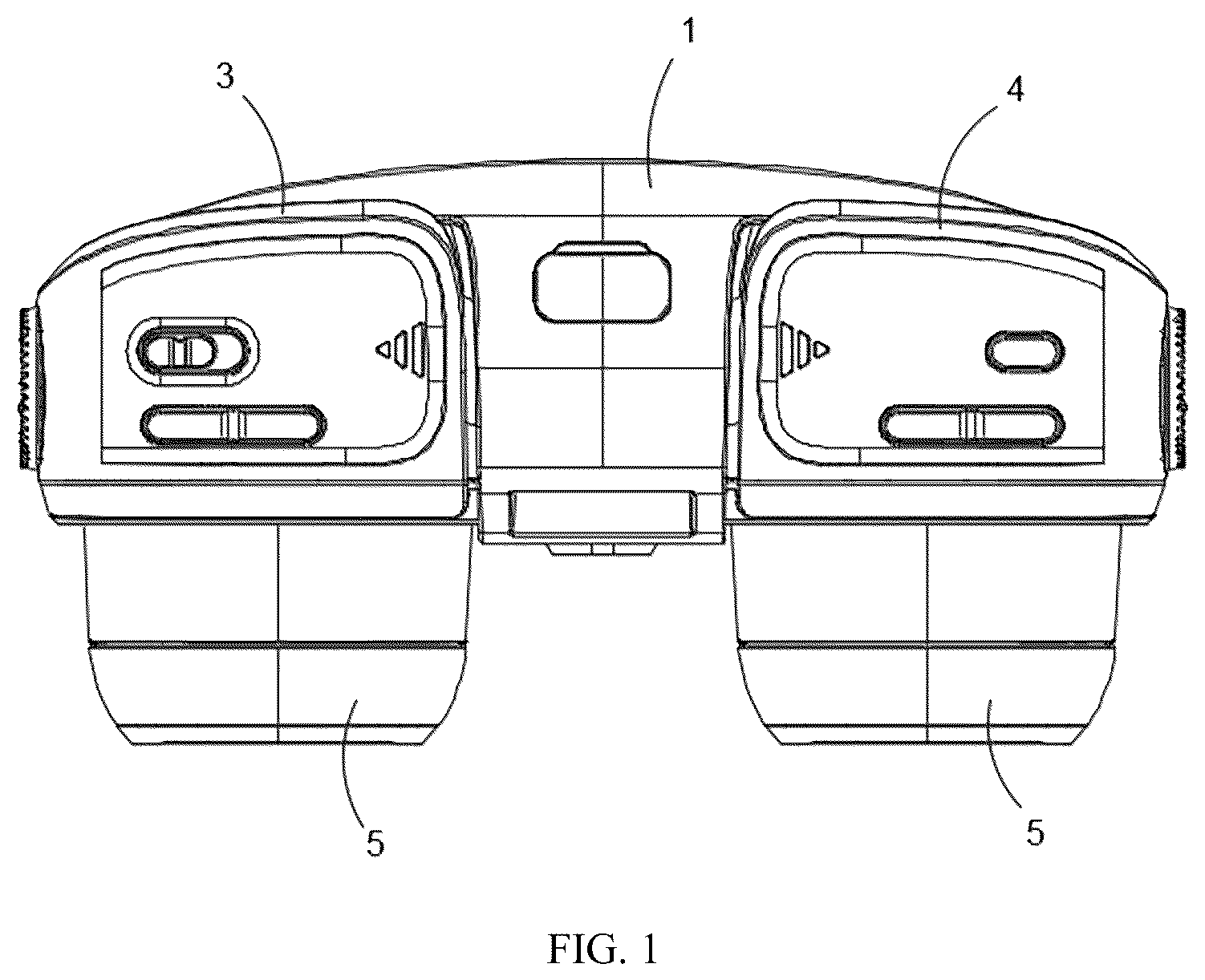 Patent US12455460 — Open binocular near-eye display device with adjustable pupillary distance — Figure 1