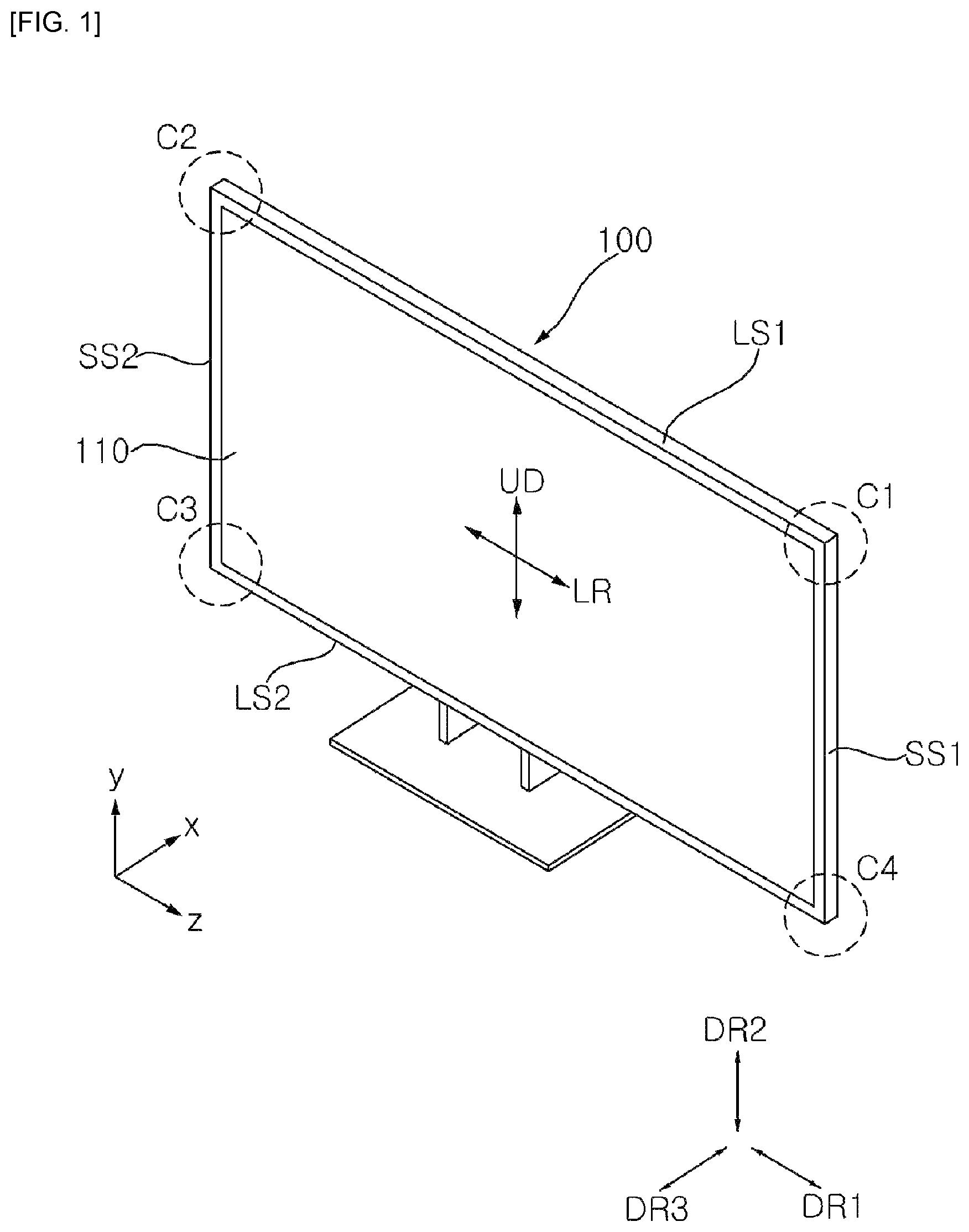 Patent US12455469 Figure 1 – Display device capable of effectively dissipating heat of board