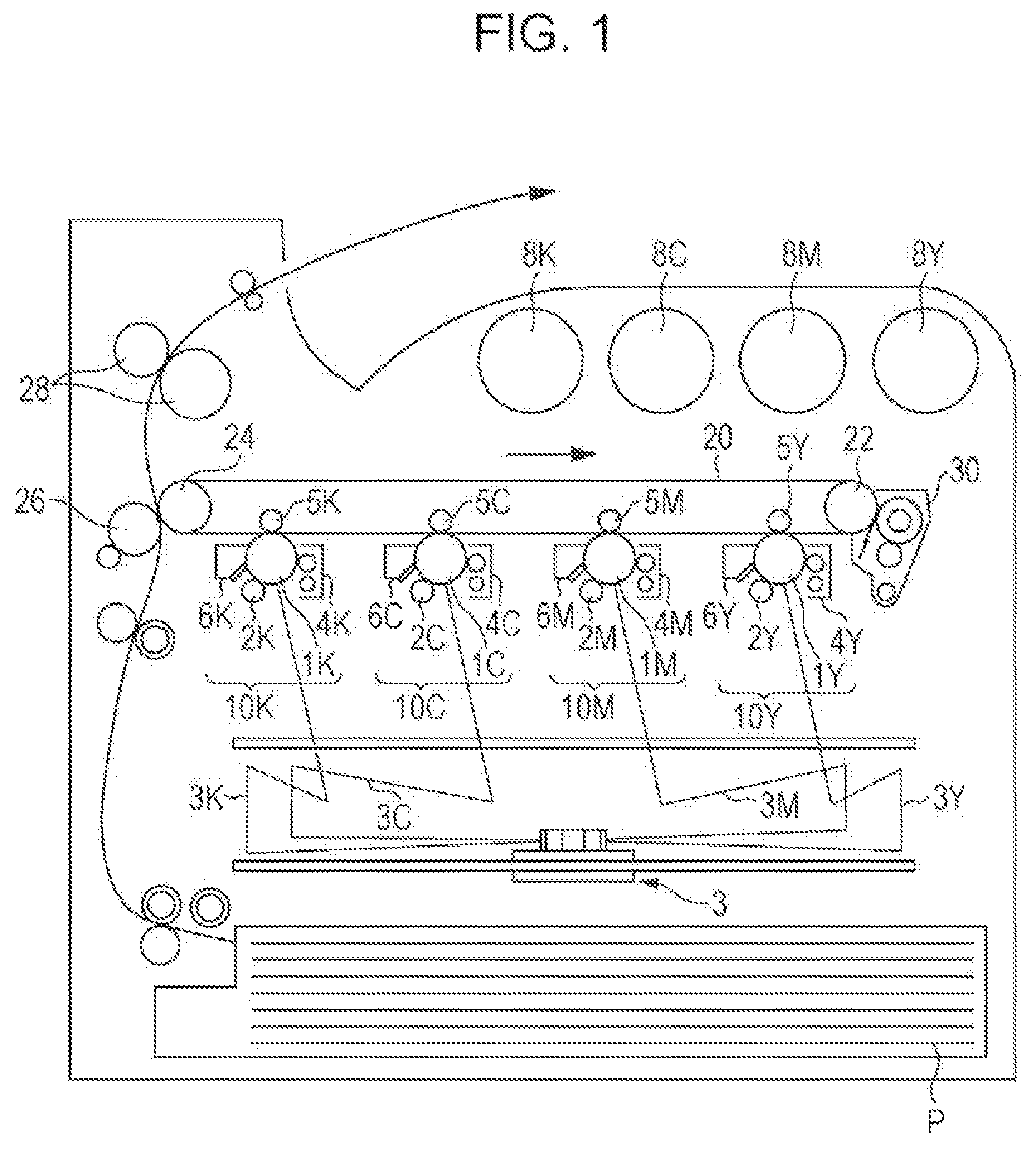 Patent US12455514 — Electrostatic image developing toner, electrostatic image developer, and toner cartridge — Figure 1