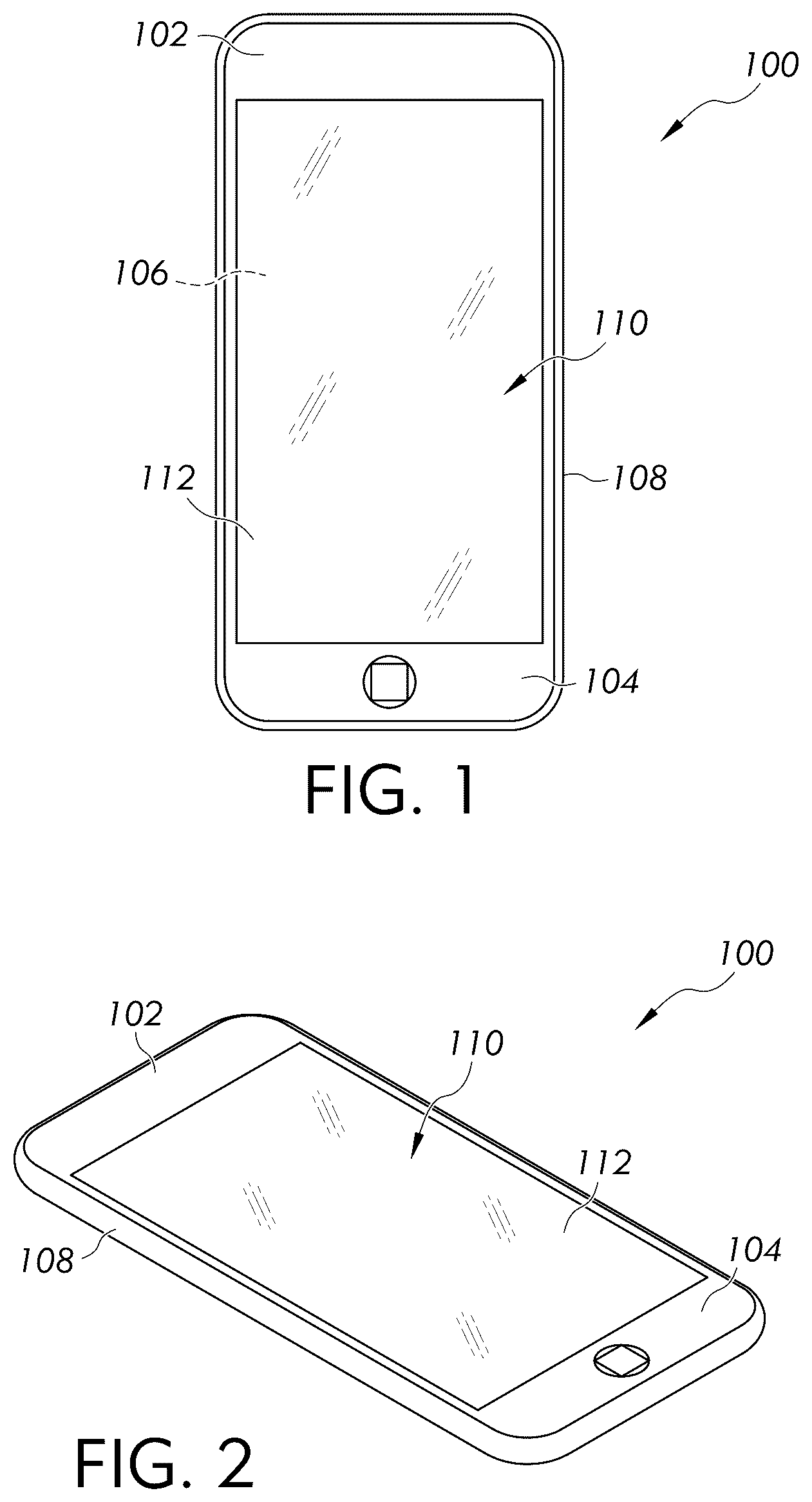 Patent US12455594 — Glass articles, natively colored glass housings, and methods of making the same — Figure 1