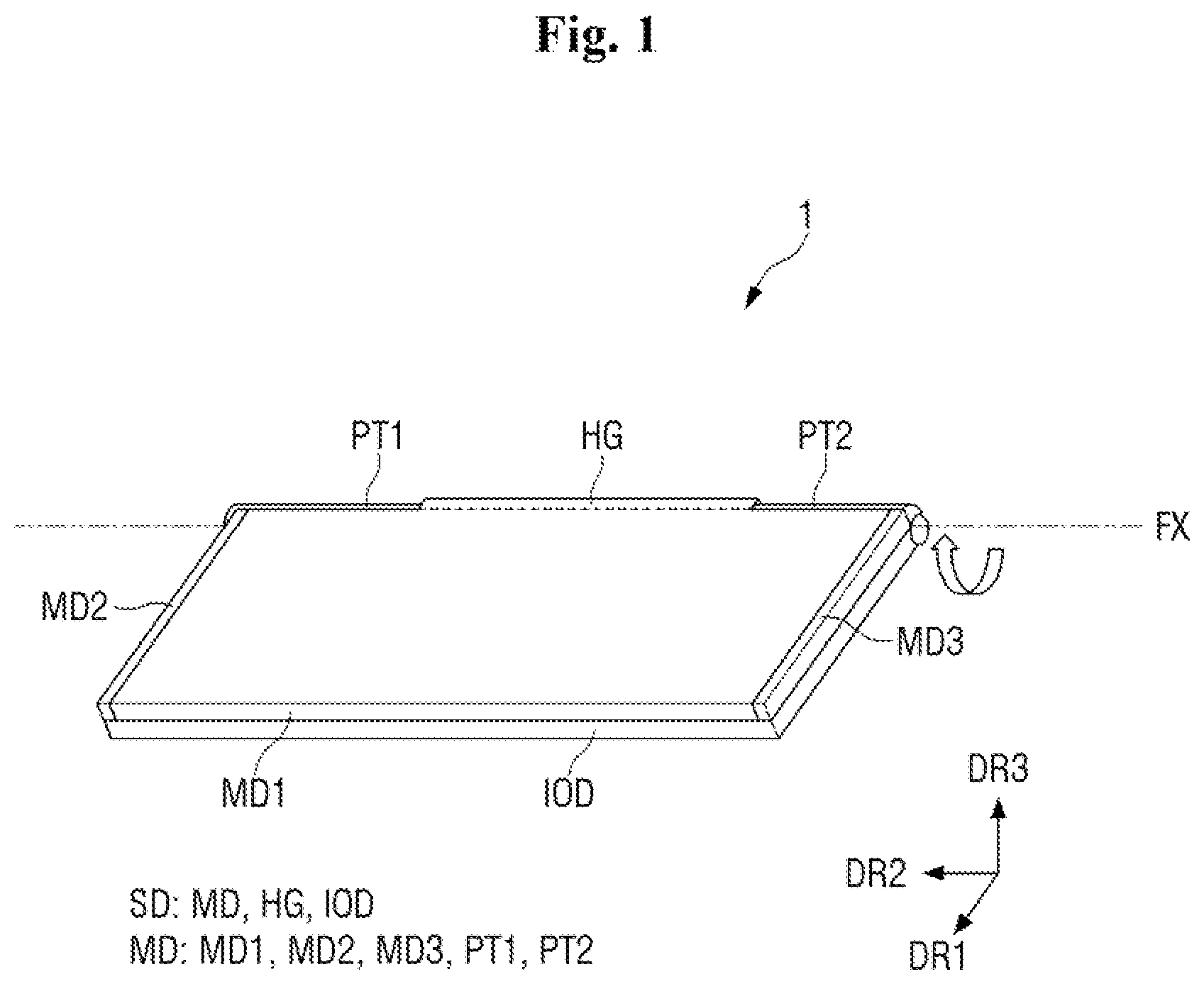 Patent US12455597 — Housing case and display device including the same — Figure 1