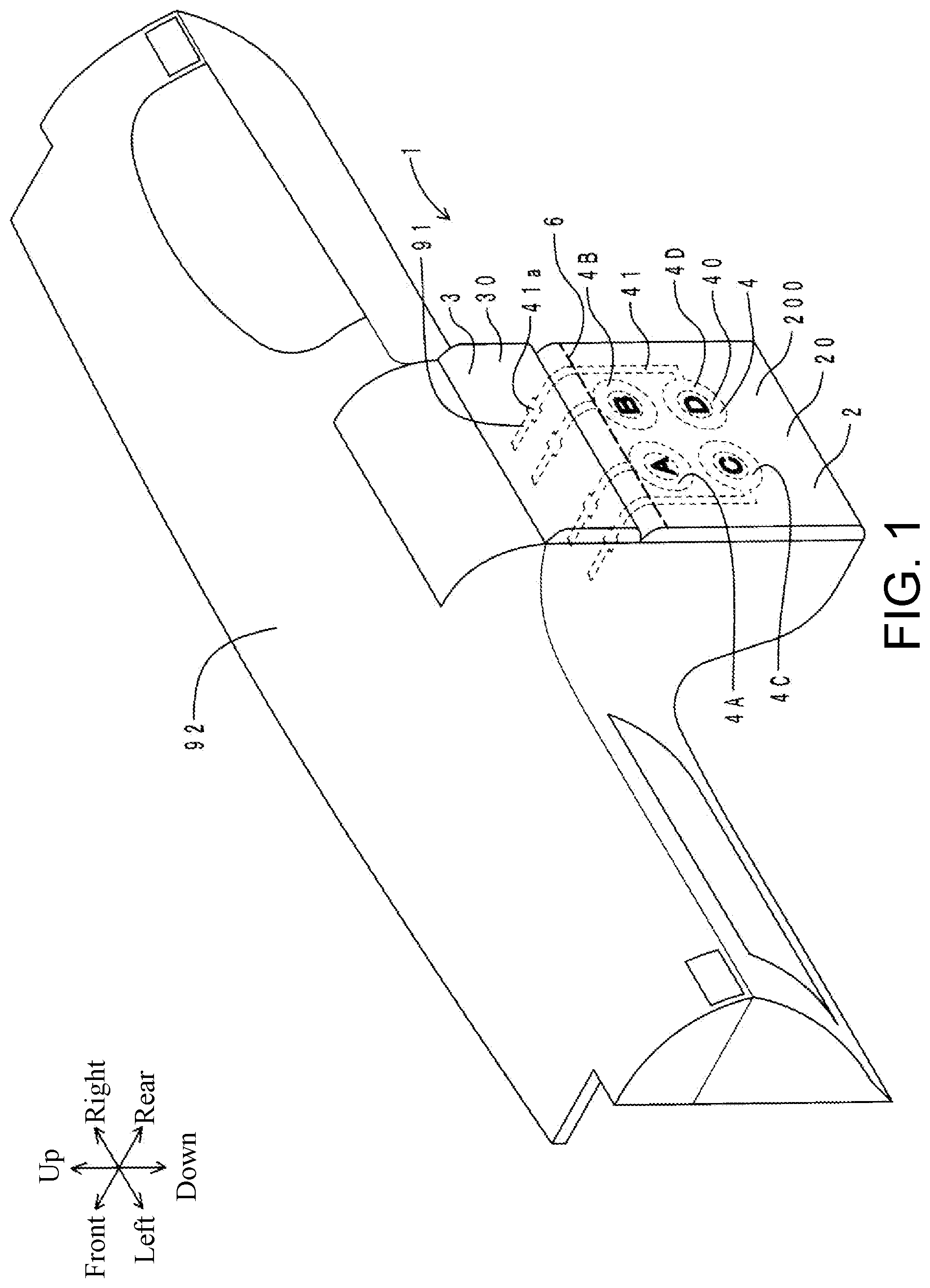 Patent US12455634 — Interior member — Figure 1
