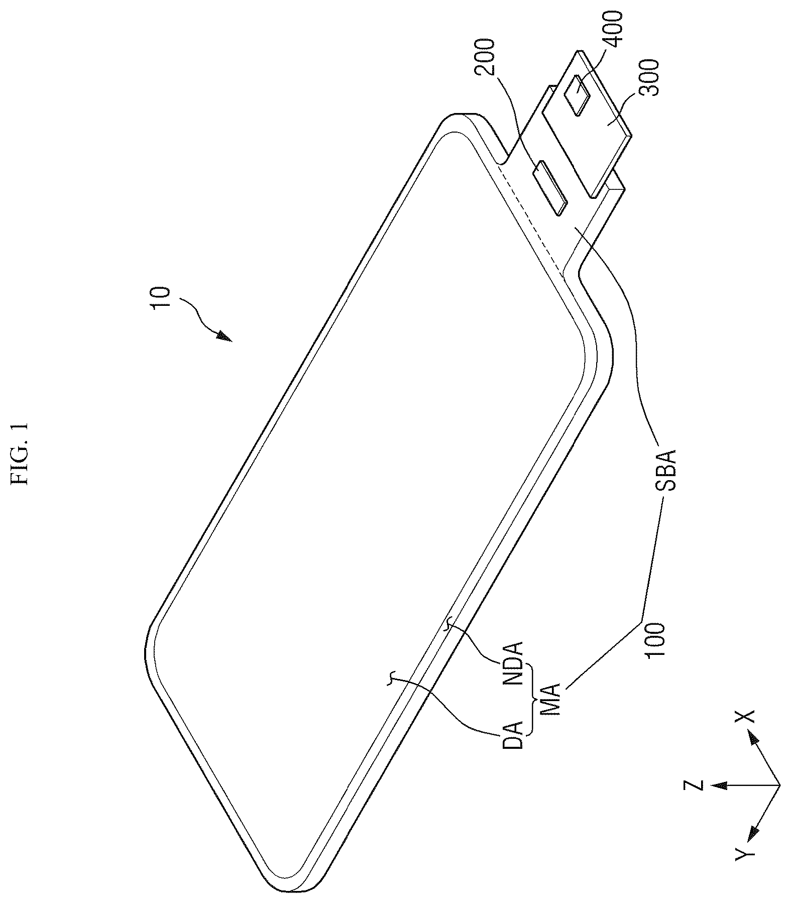 Patent US12455652 — Display device — Figure 1
