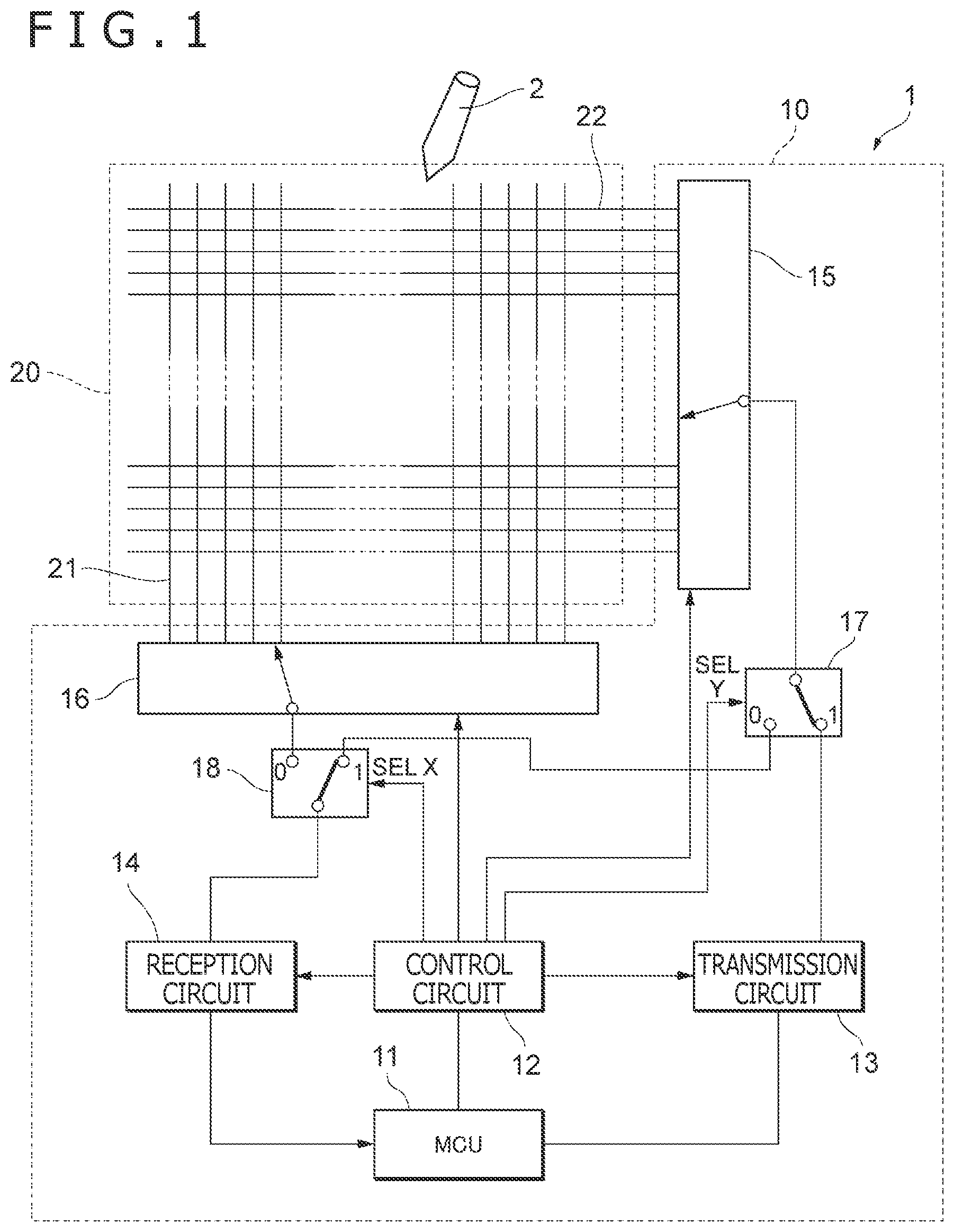 Patent US12455662 — Sensor controller, electronic device, and control method of sensor controller — Figure 1