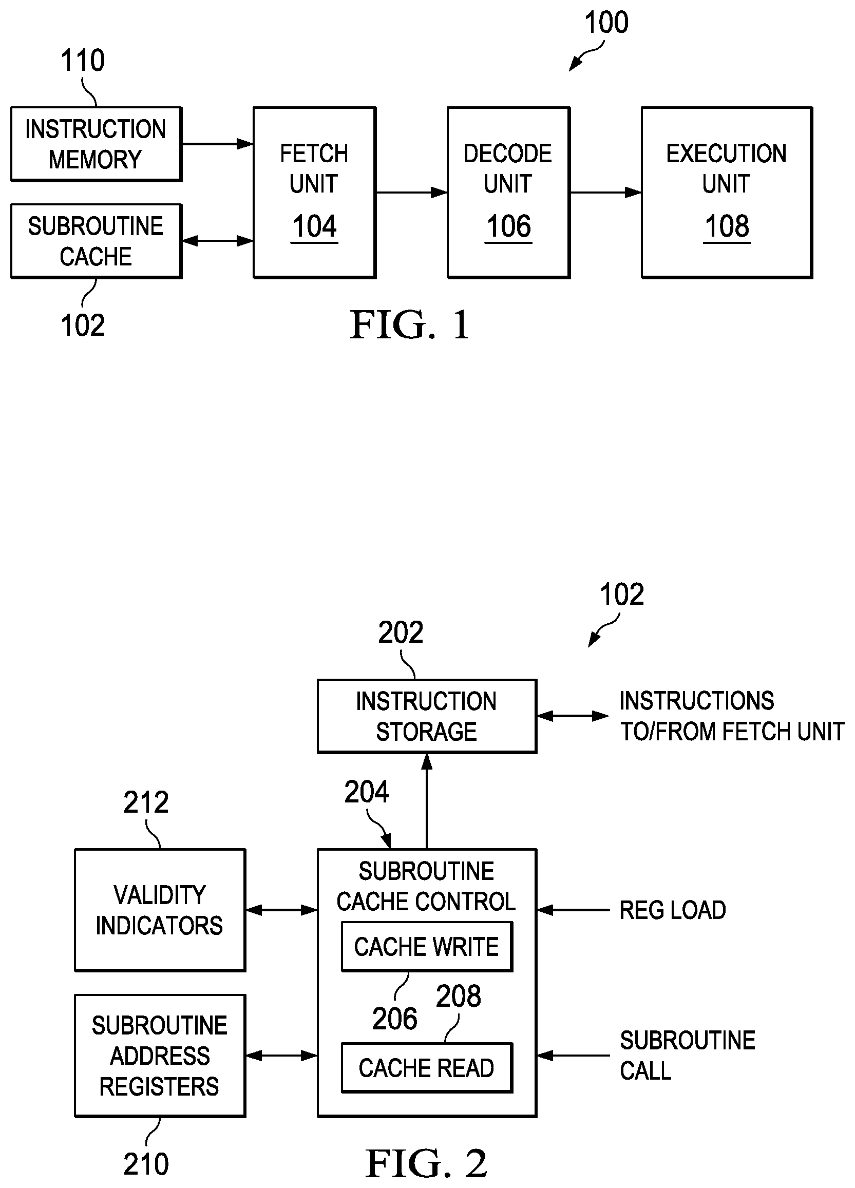 Patent US12455745 — Processor subroutine cache — Figure 1