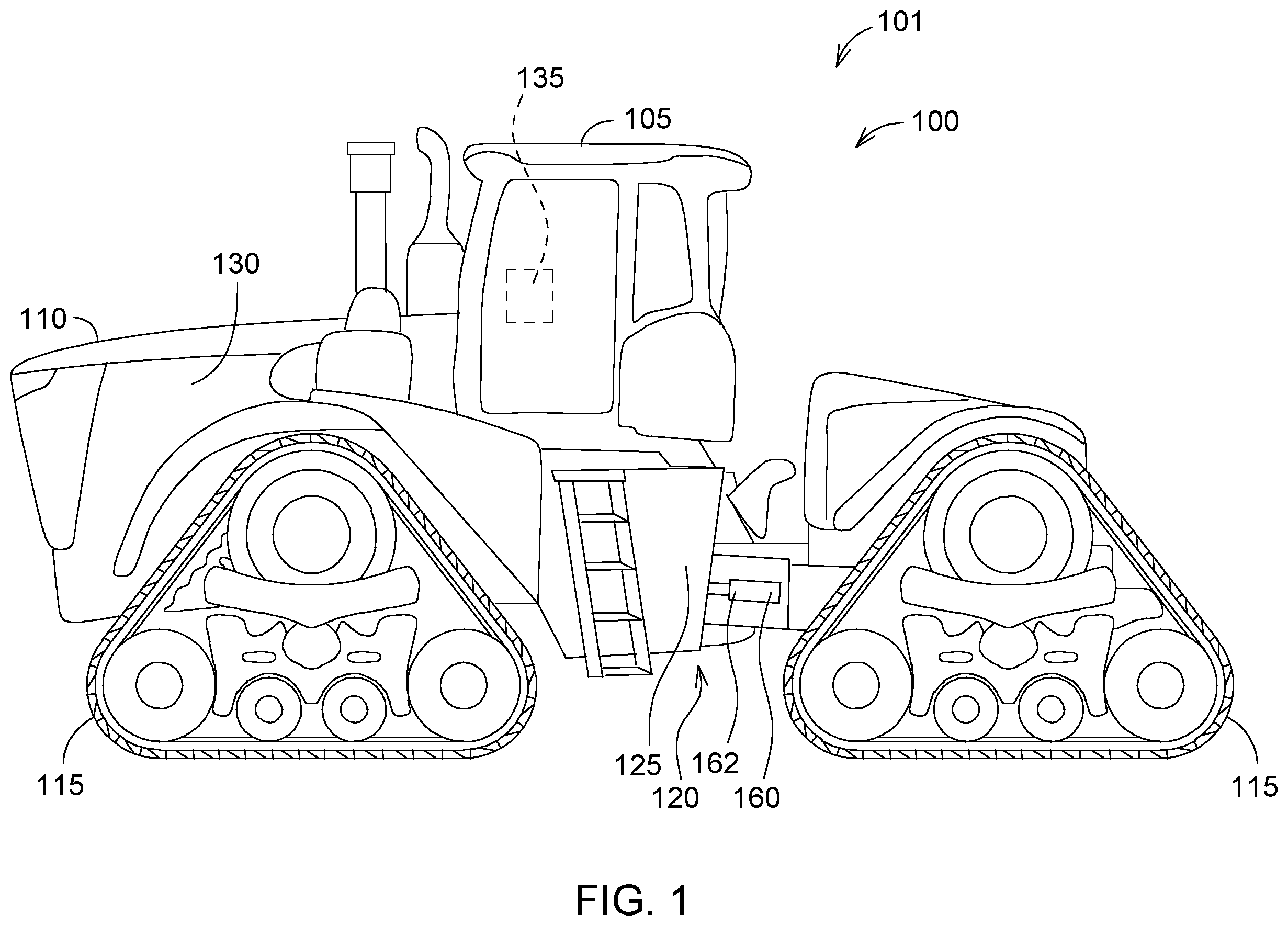 Patent US12457914 — Crop feeler device for machine row guidance — Figure 1