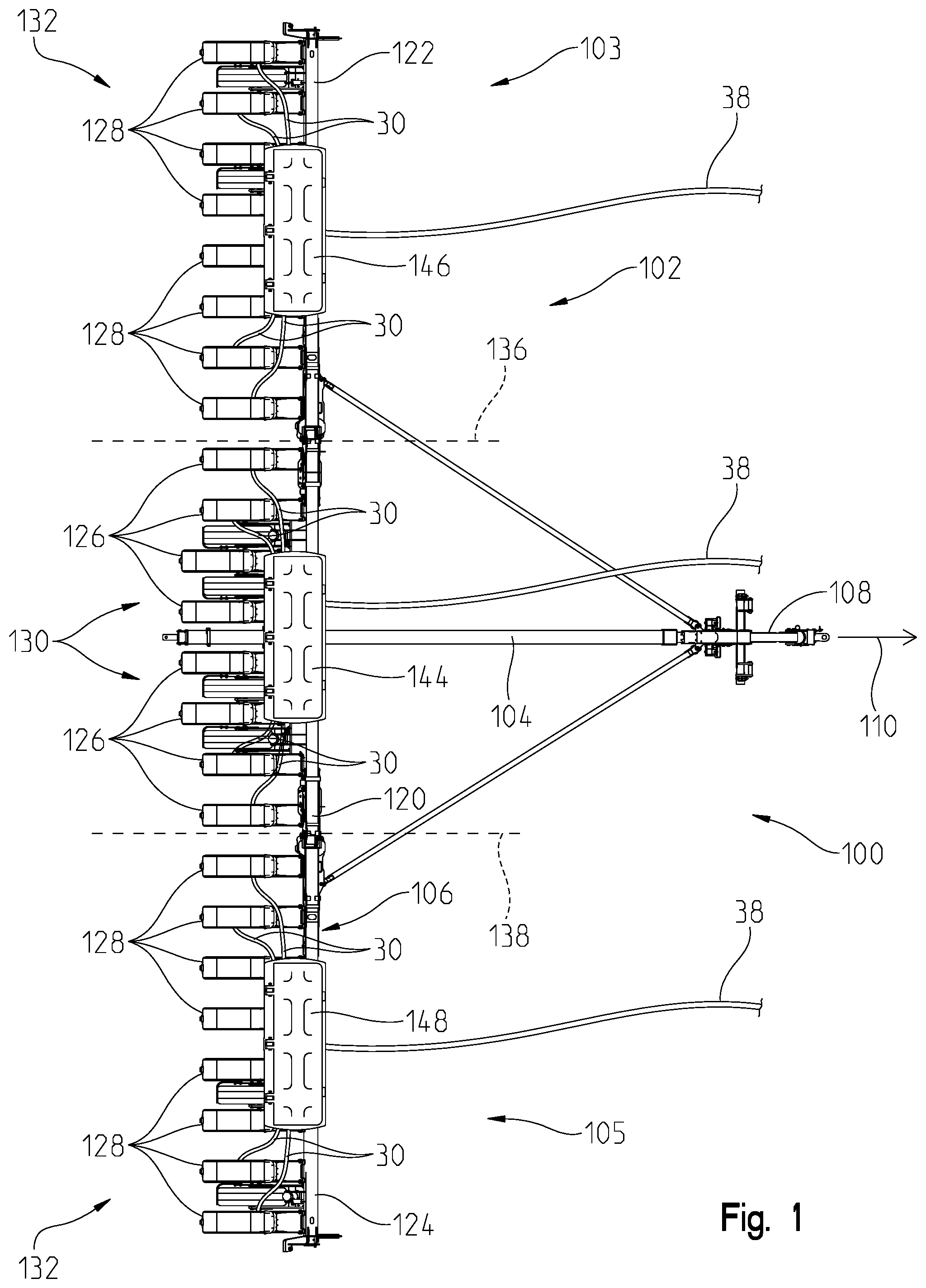 Patent US12457920 — Intermediate tanks for frame weight distribution — Figure 1