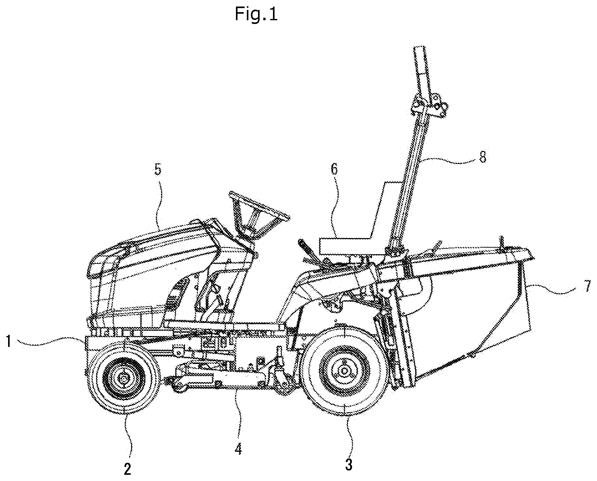 Patent US12457927 Figure 1 – Electric work vehicle drive arrangement