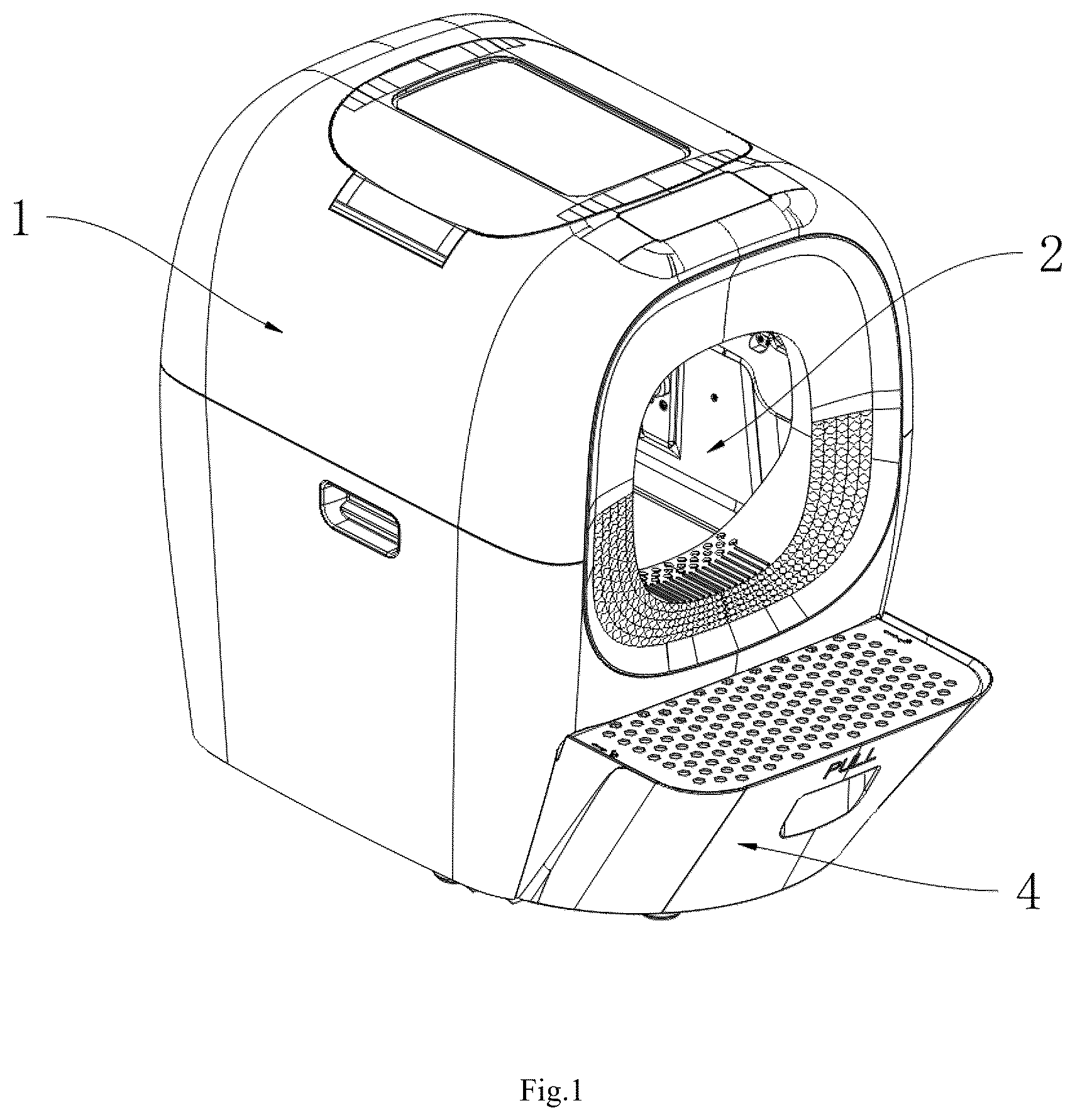 Patent US12457990 — Device for cleaning pet feces automatically and intelligently — Figure 1