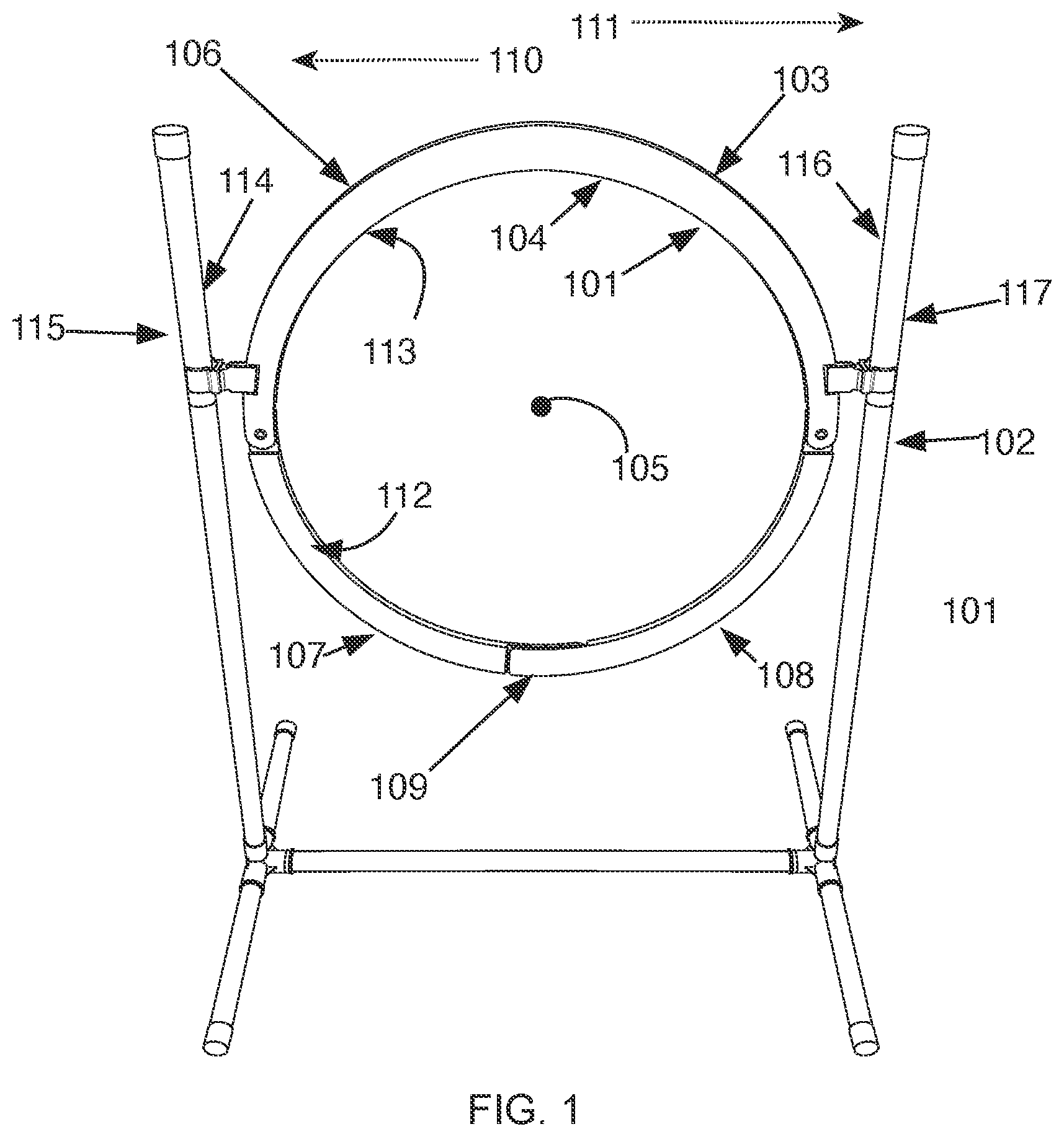 Patent US12457993 Figure 1 – Agility hoop