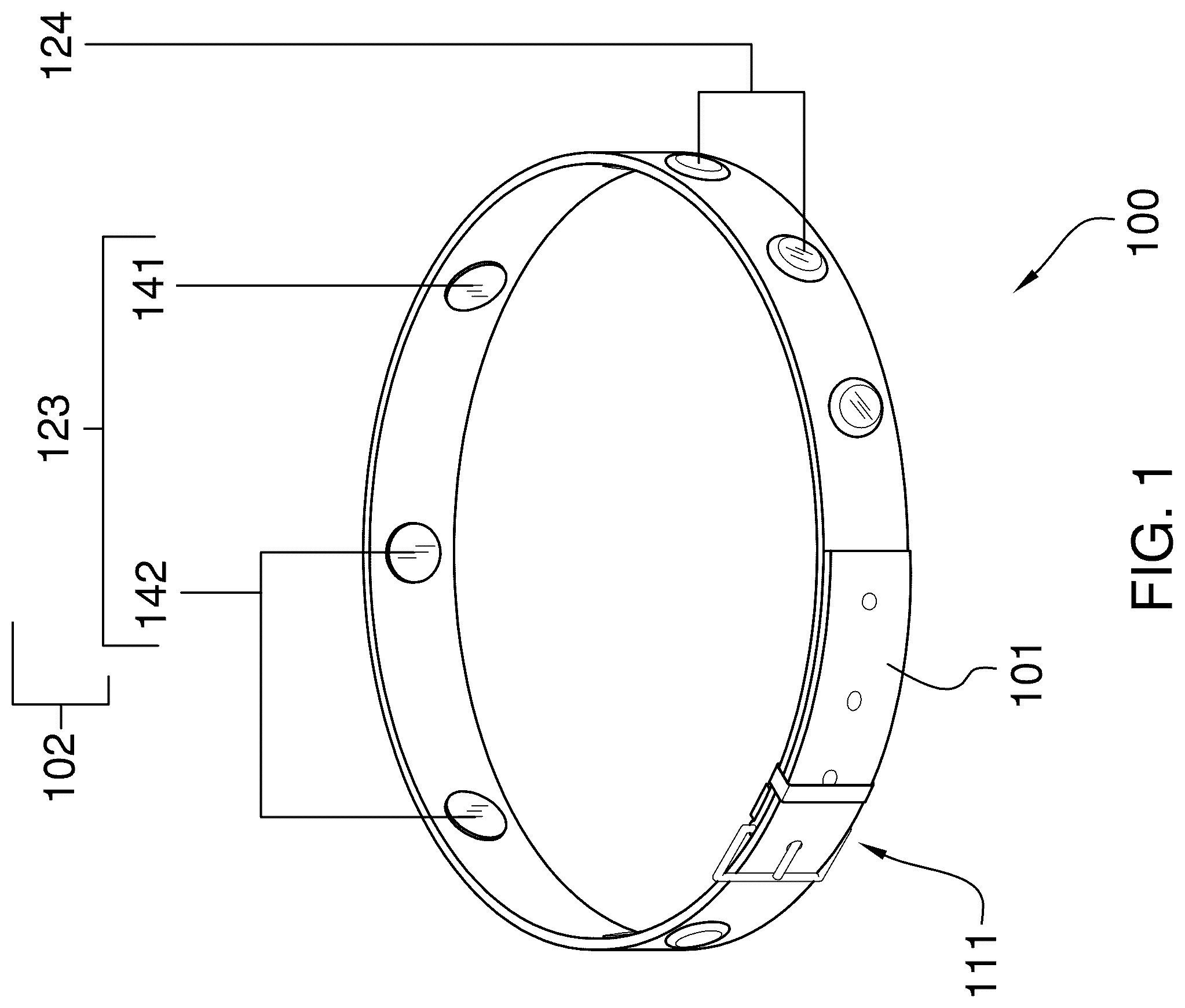 Patent US12457996 — Pet collar with potty-sensing capability — Figure 1