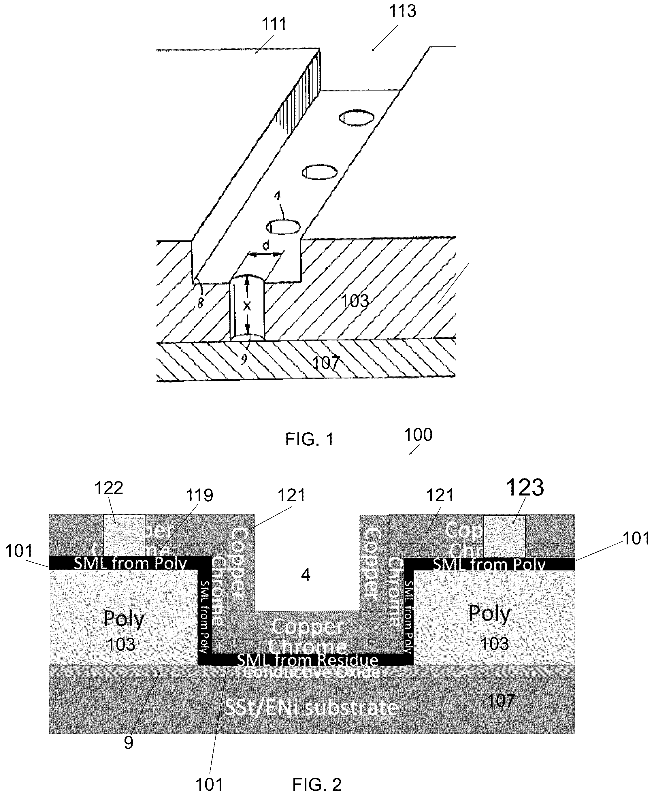 Patent US12460291 — Surface treatment producing high conductivity vias with simultaneous polymer adhesion — Figure 1