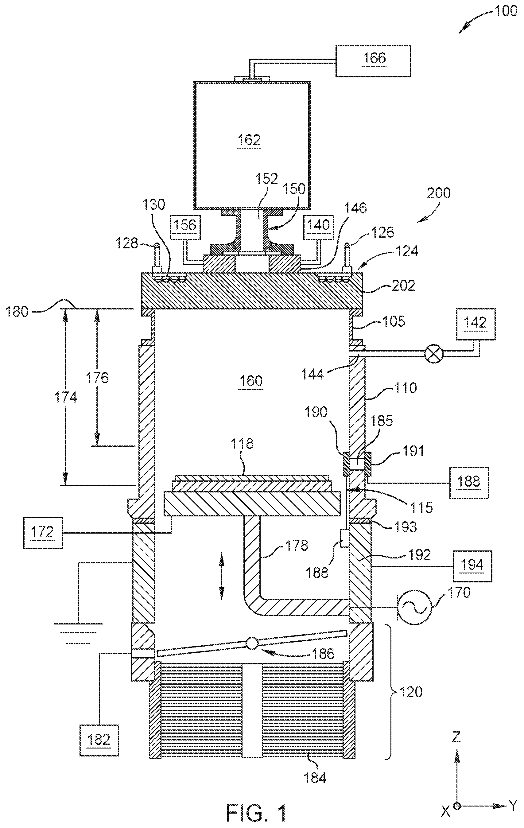 Patent US12460298 — Showerhead design to control stray deposition — Figure 1