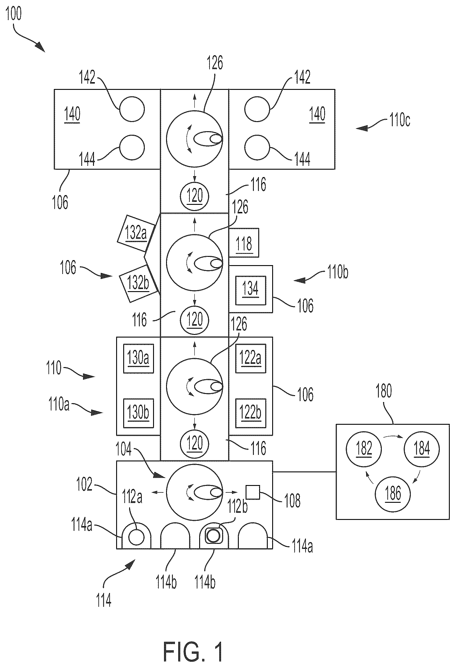 Patent US12460299 — Wet clean spray process chamber for substrates — Figure 1