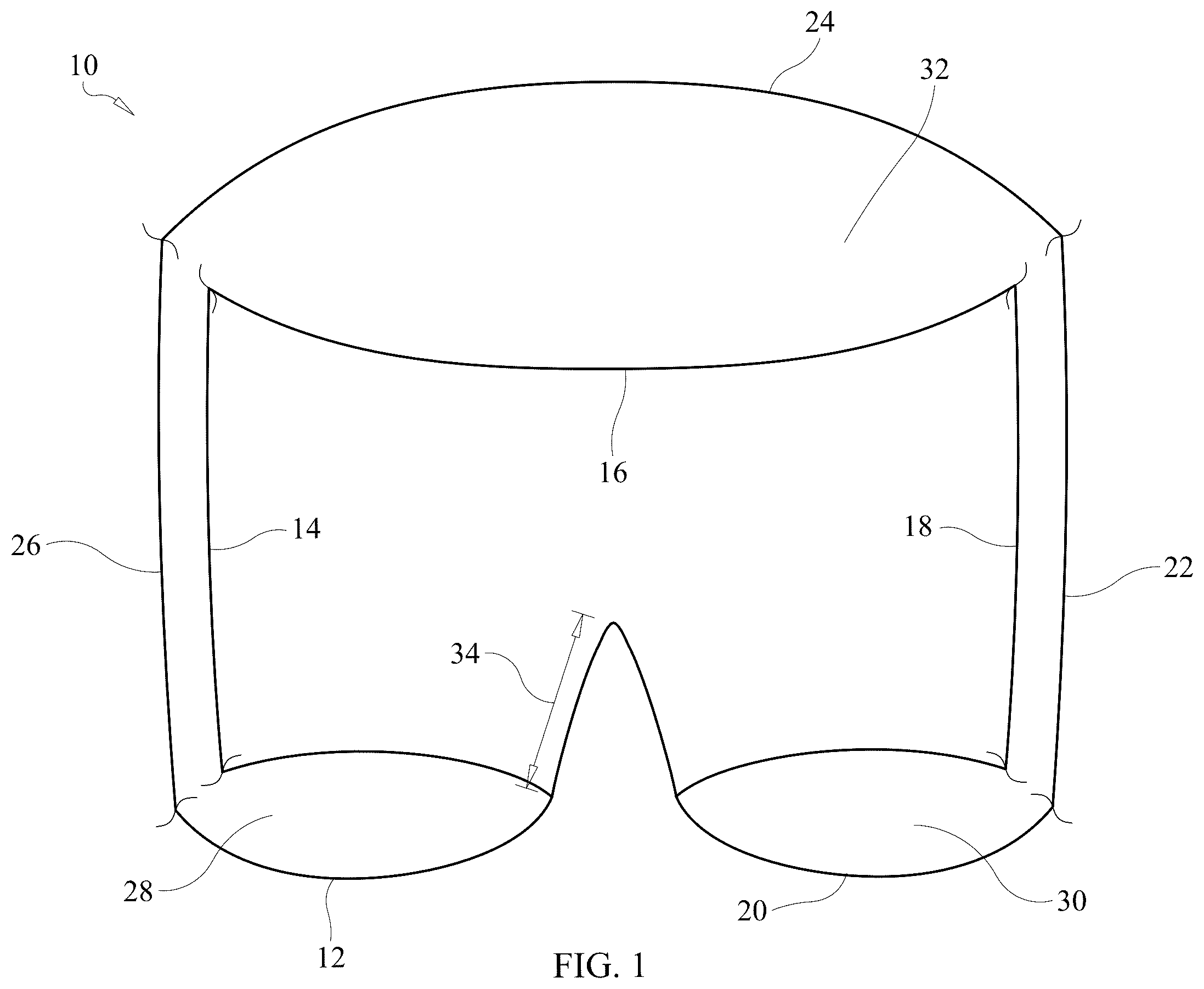 Patent US12460326 — One-piece knitted article for lower portion of human body and methods for knitting same — Figure 1