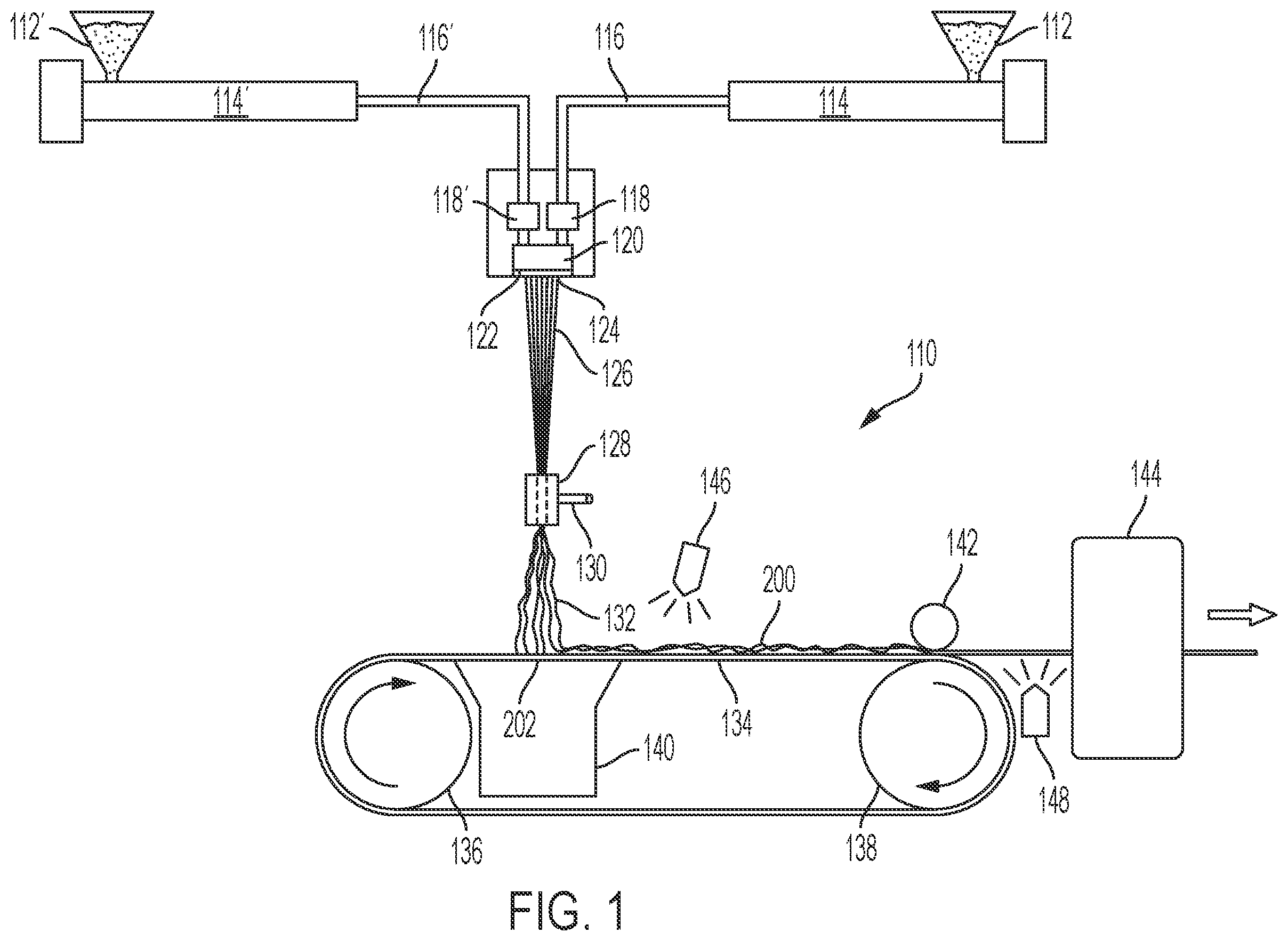 Patent US12460330 — Methods of creating soft and lofty nonwoven webs — Figure 1