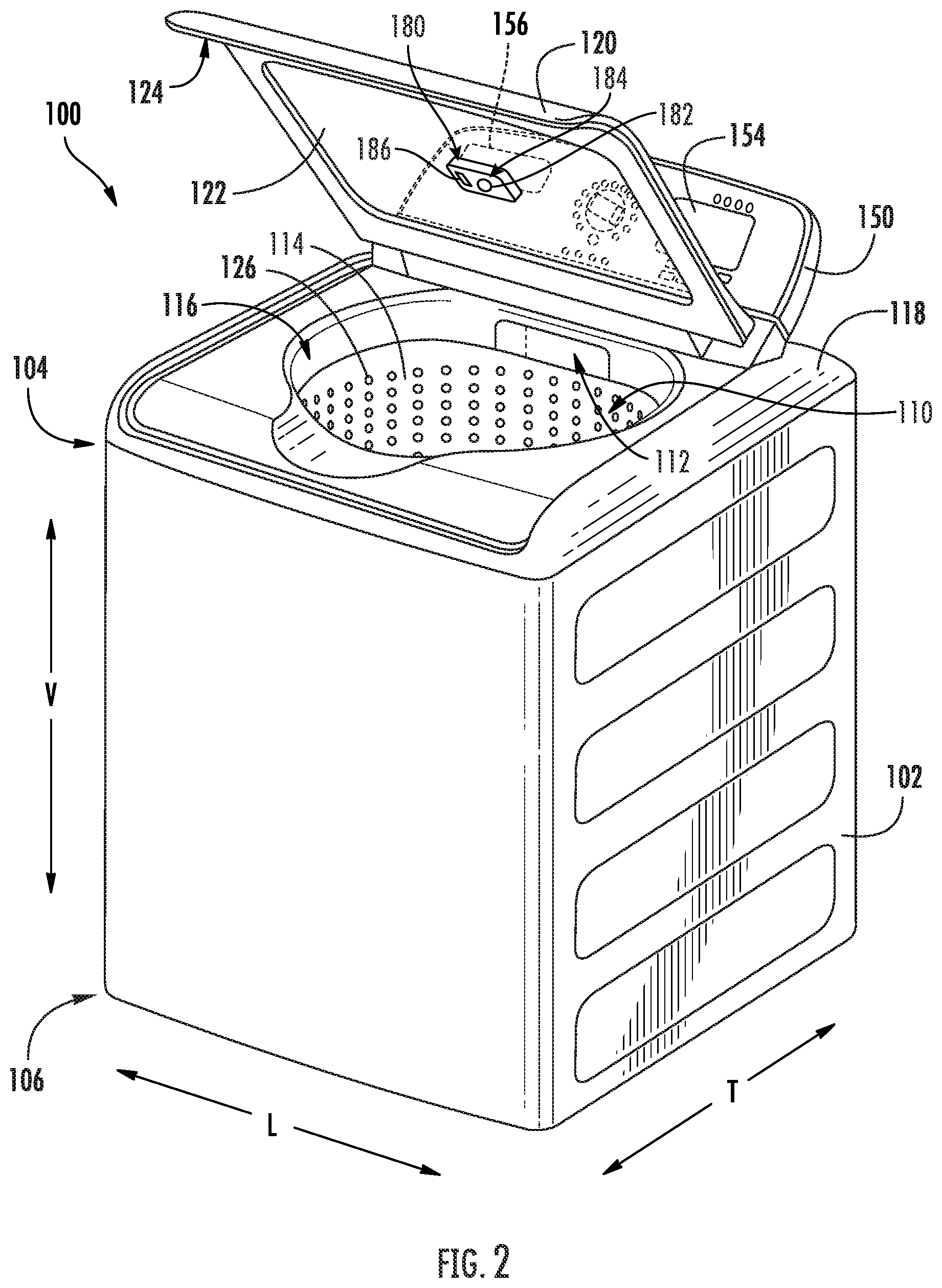 Patent US12460336 Figure 2 – Systems and methods for using artificial intelligence to perform a bulk flush process in a washing machine appliance