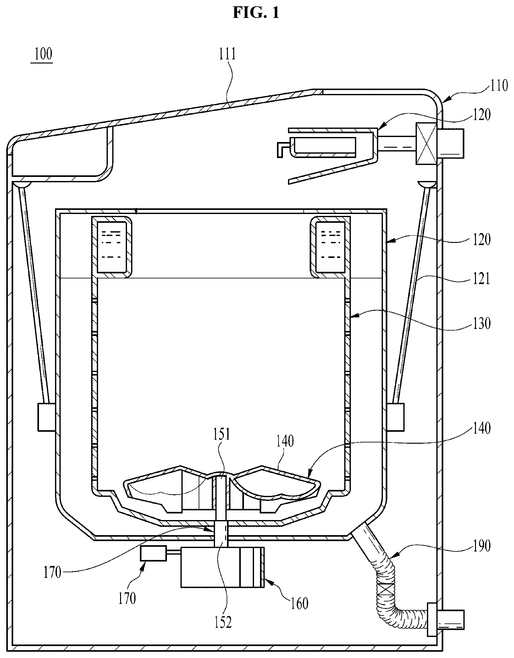 Patent US12460338 — Clothing treatment apparatus and method for controlling clothing treatment apparatus — Figure 1