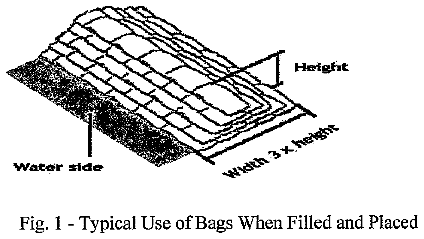 Patent US12460363 — Absorbent bags for barriers — Figure 1