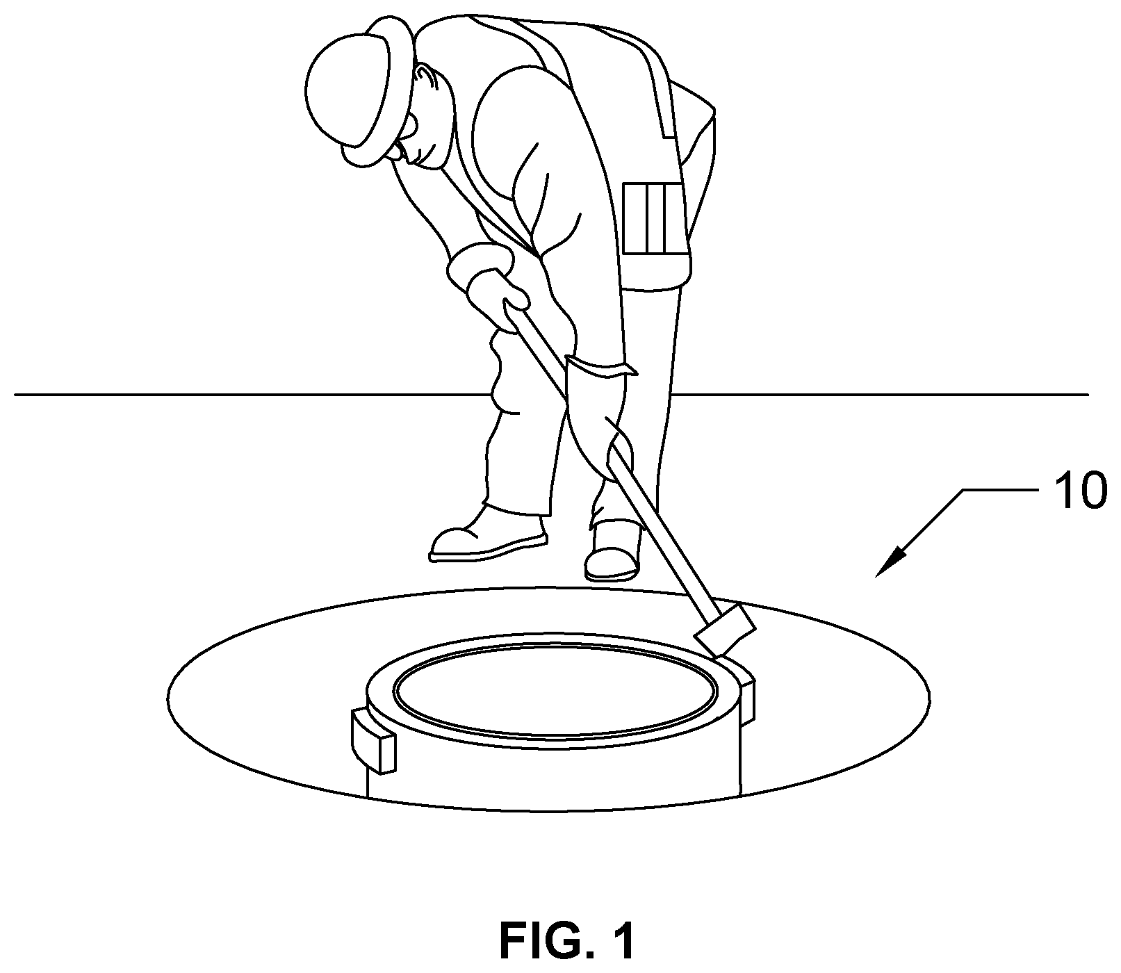 Patent US12460369 — Height adjustable manhole cover — Figure 1