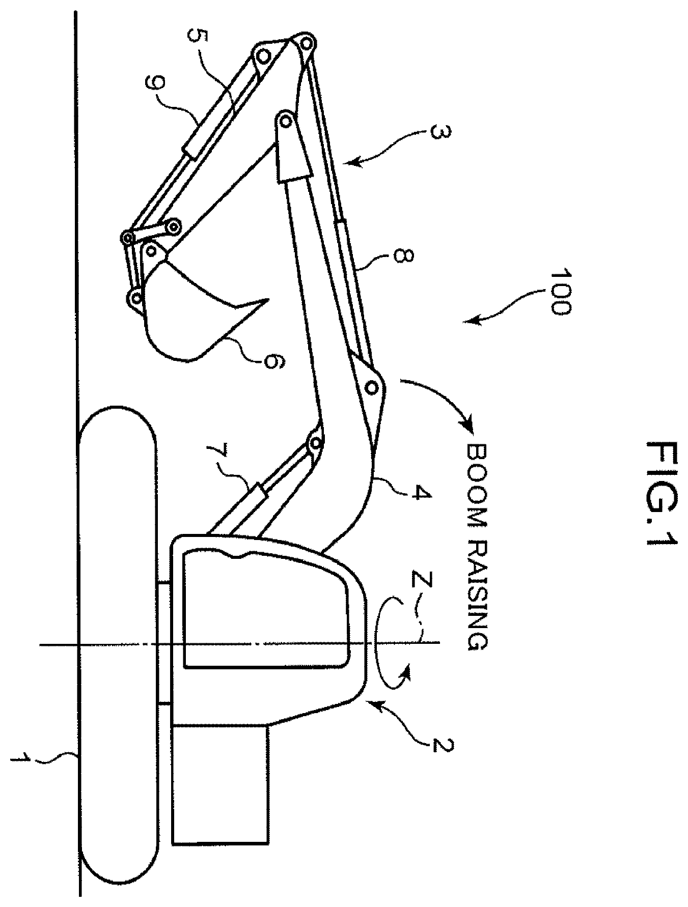 Patent US12460374 — Rotary construction machine — Figure 1