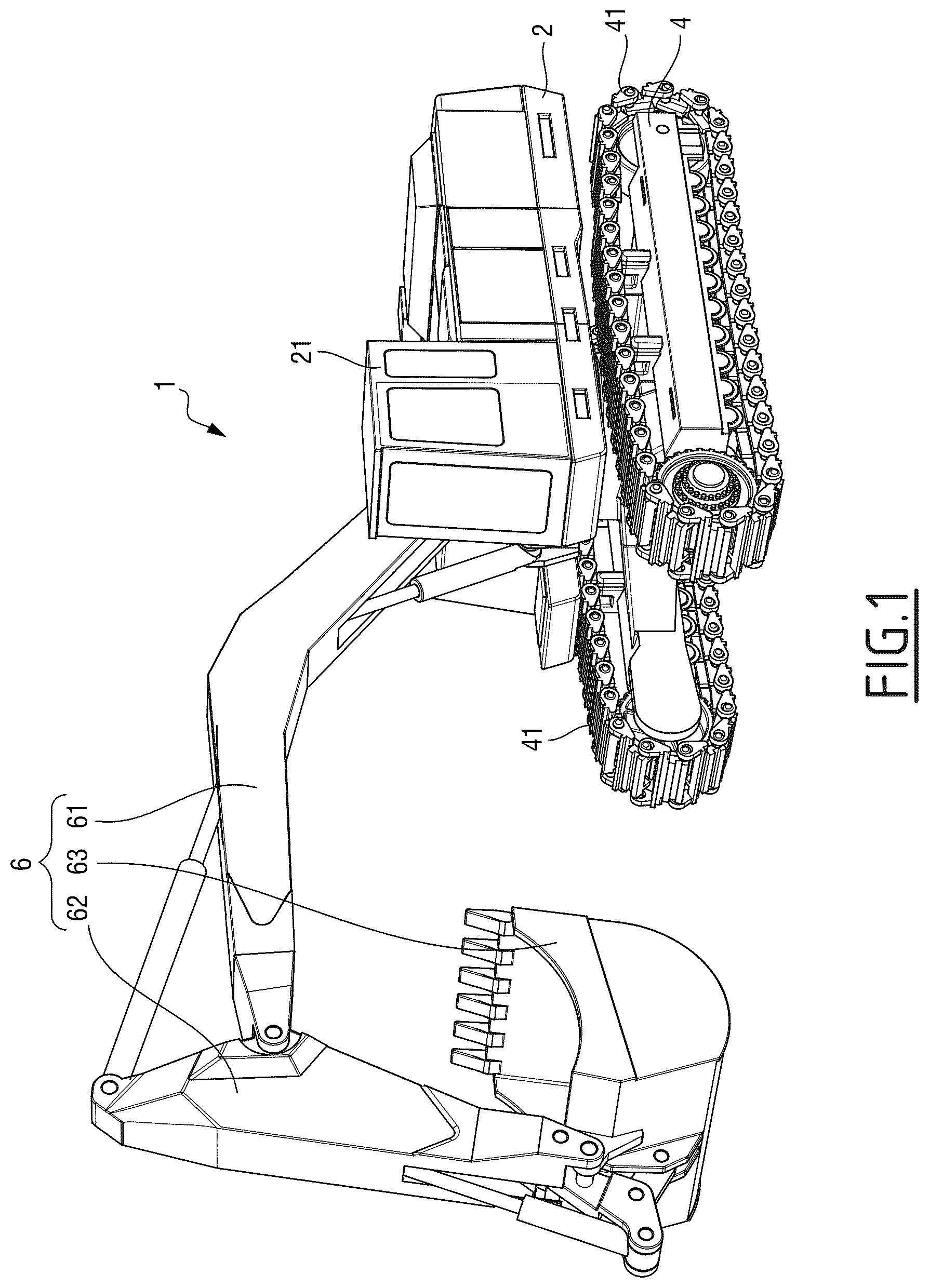 Patent US12460384 — Construction equipment — Figure 1