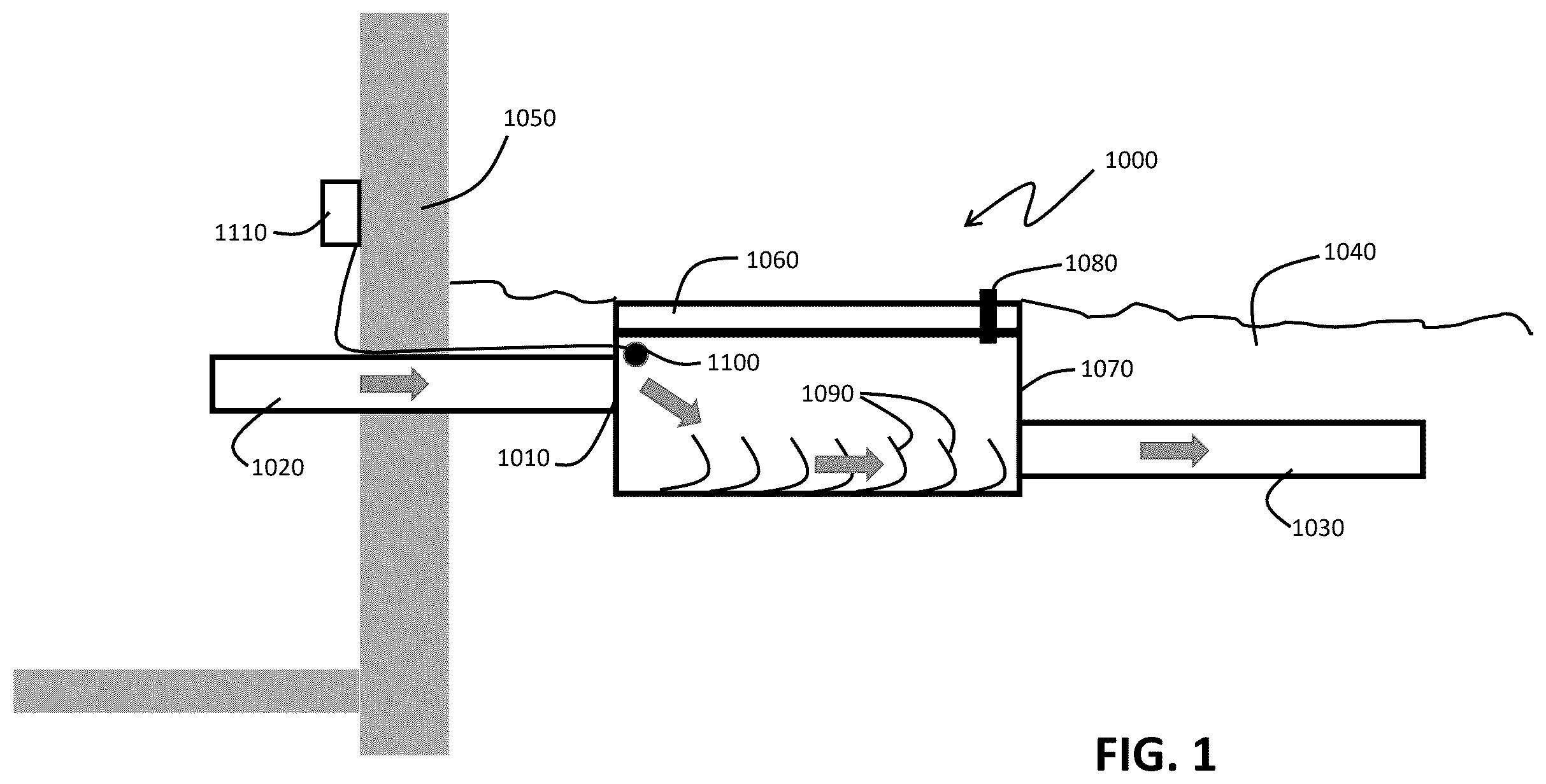 Patent US12460404 Figure 1 – Material regulating trap for sewer connection