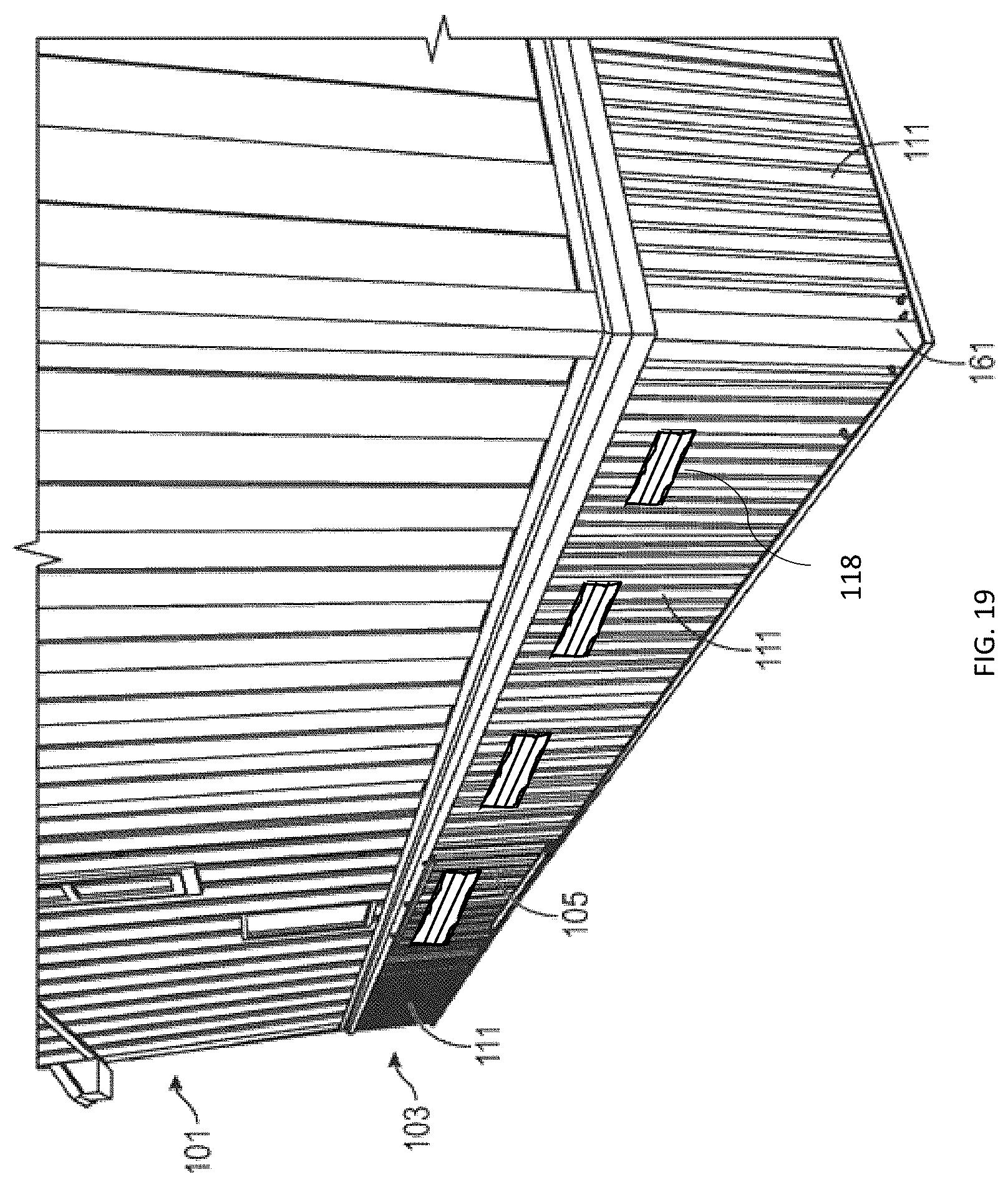 Patent US12460407 Figure 16 – Perimeter barrier for a building structure
