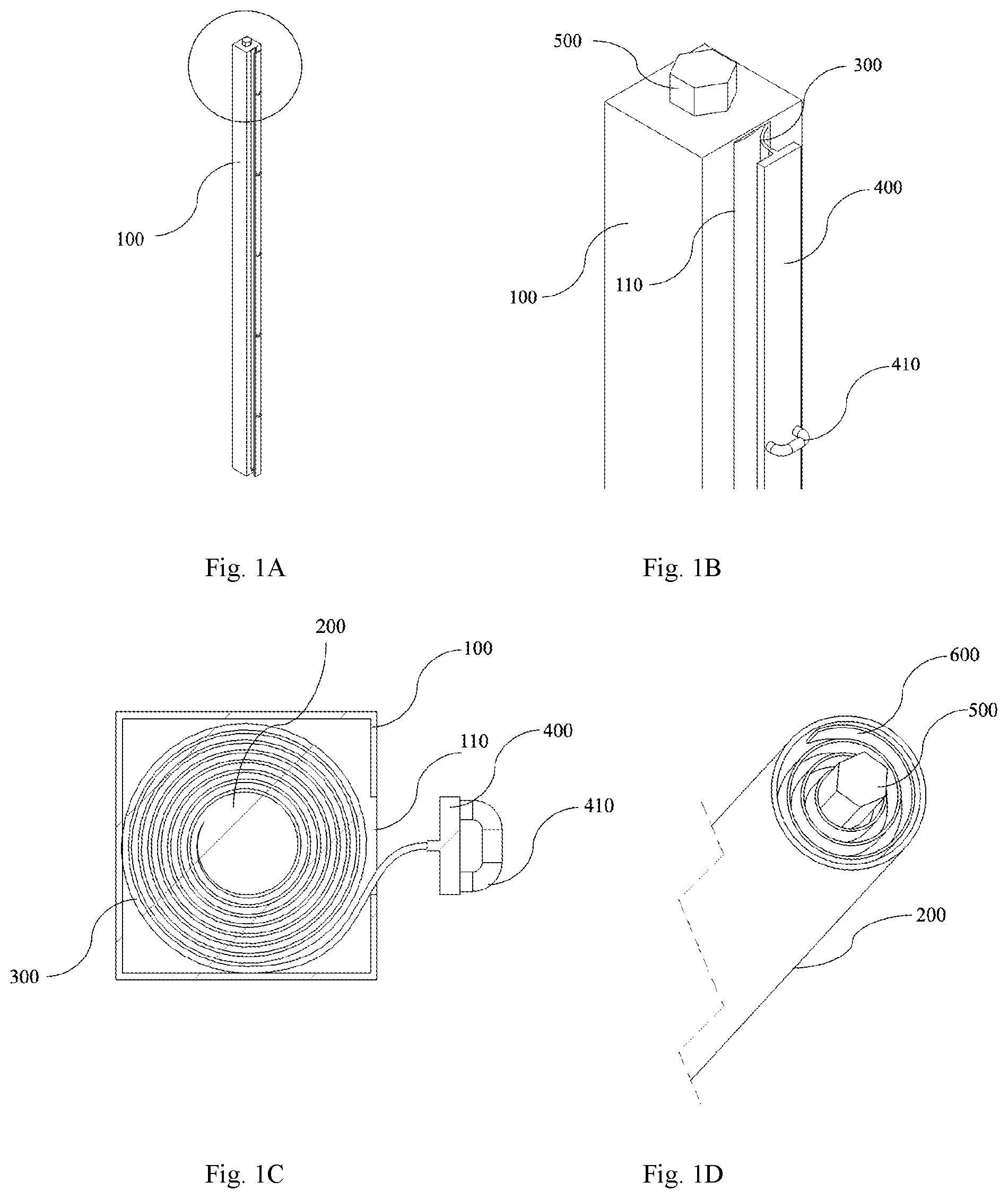 Patent US12460410 — Rolling inflatable partition wall — Figure 1