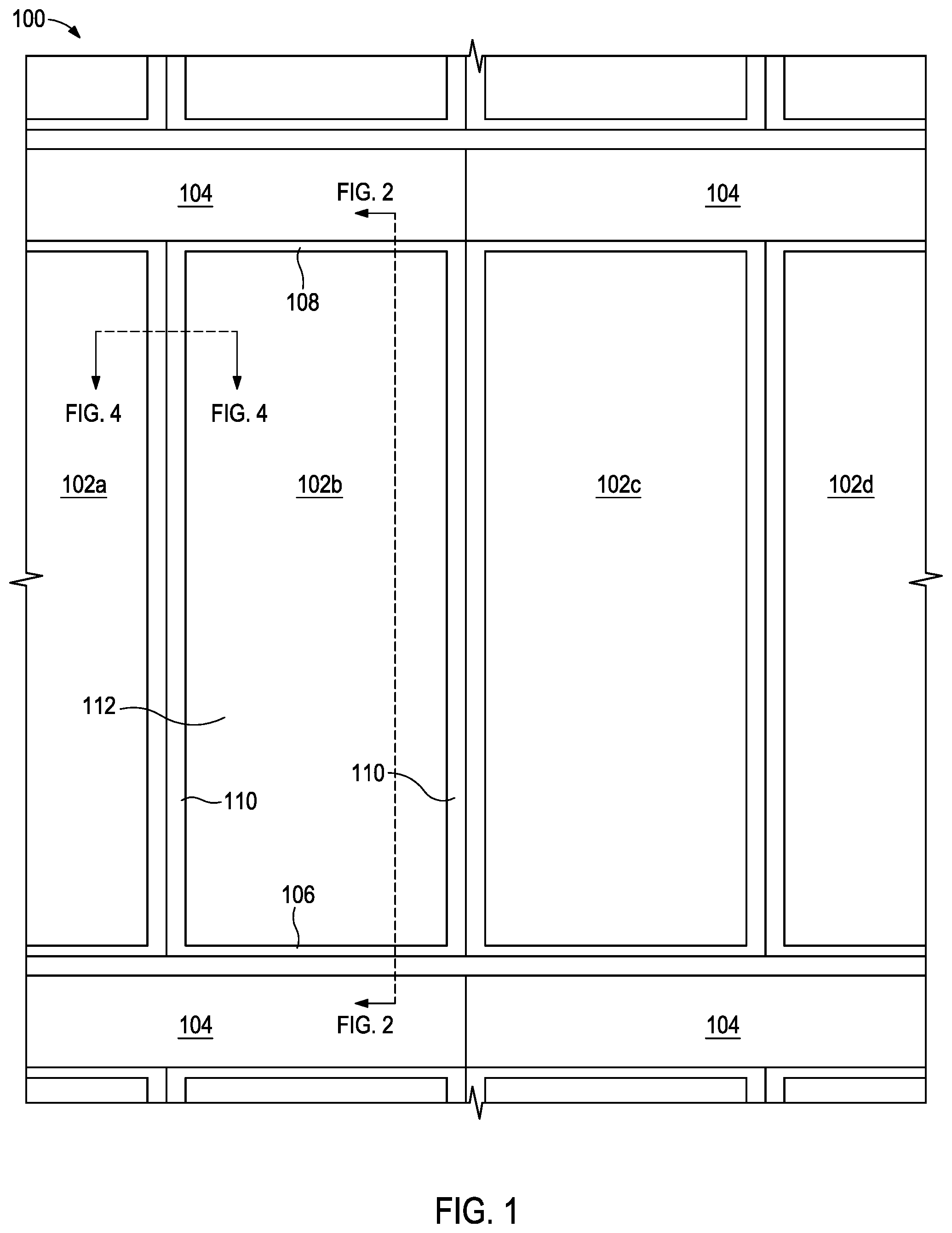 Patent US12460411 — Pre-glazed window wall system — Figure 1