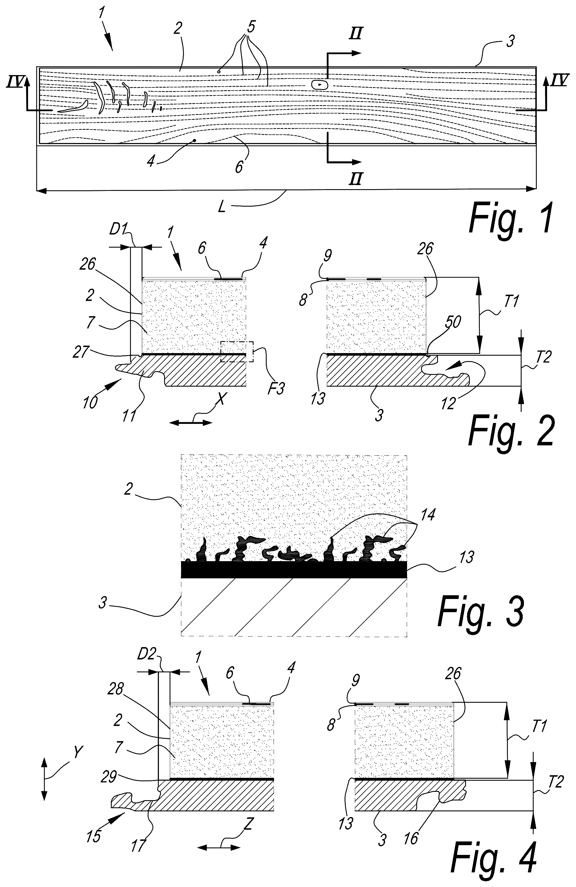 Patent US12460425 — Floor element for forming a floor covering, a floor covering, and a method of manufacturing a floor element — Figure 1