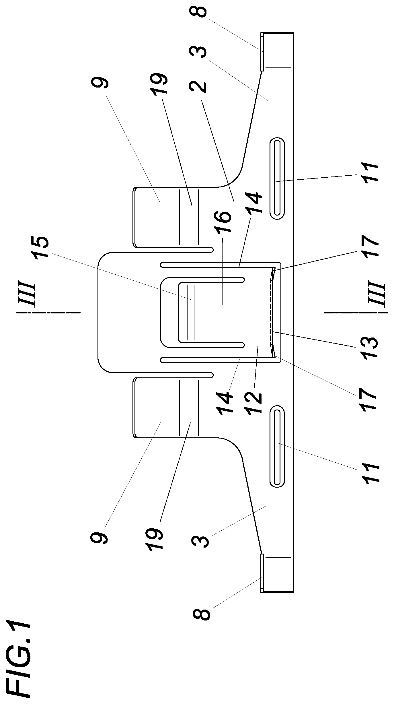 Patent US12460428 — Device for fastening a finishing strip — Figure 1