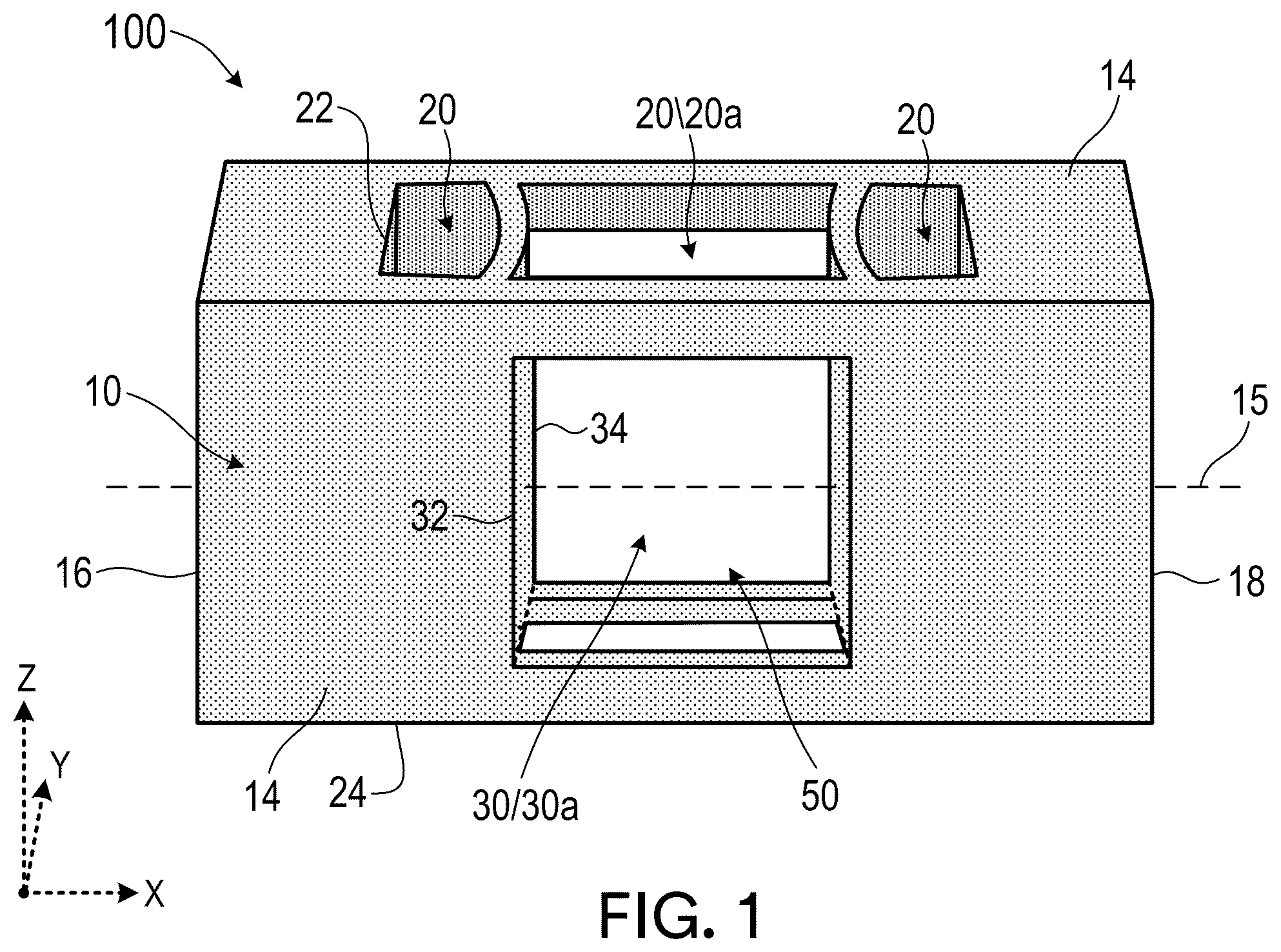 Patent US12460429 — Linear spacing system — Figure 1