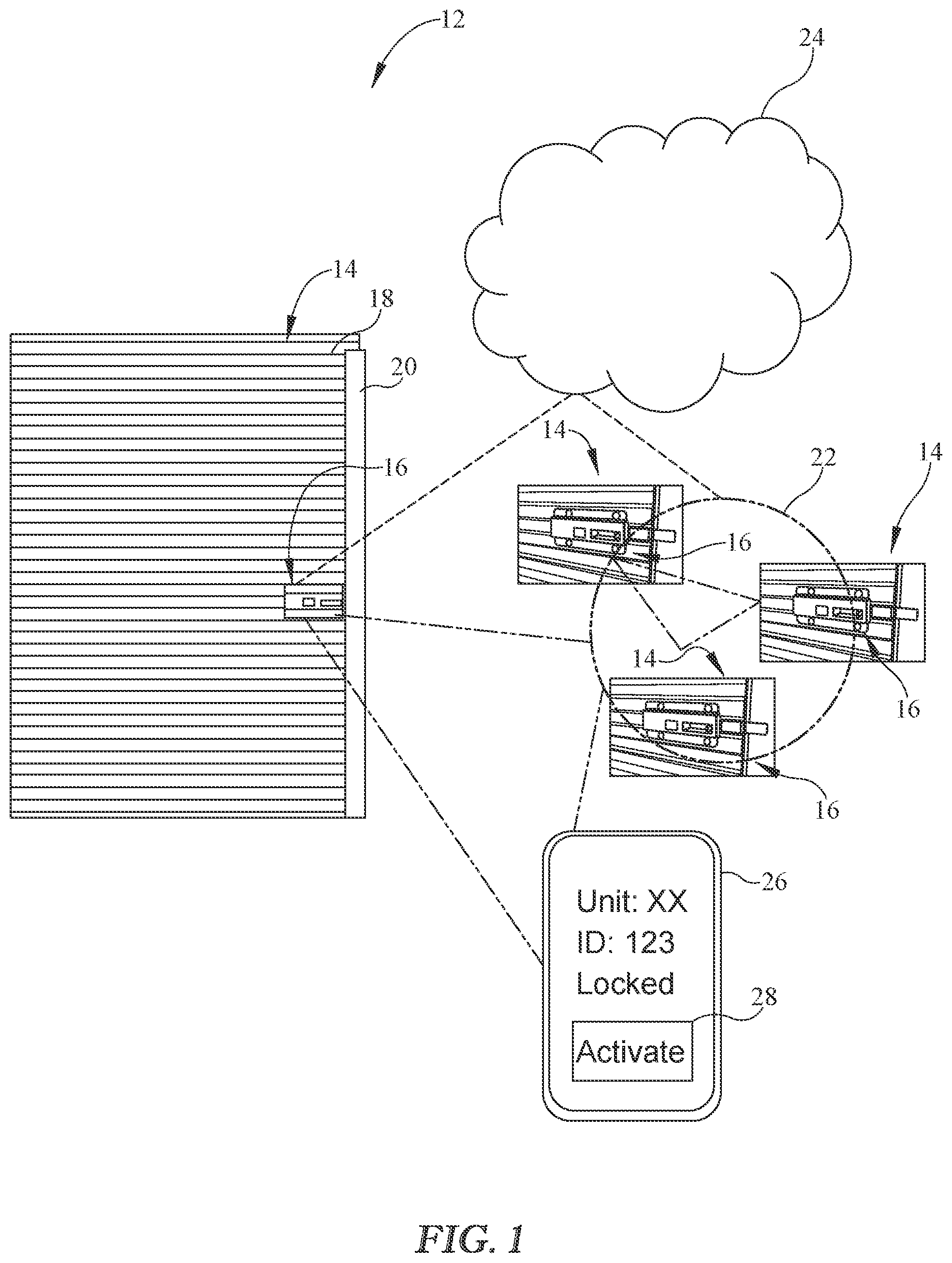 Patent US12460449 — Controllable door lock — Figure 1