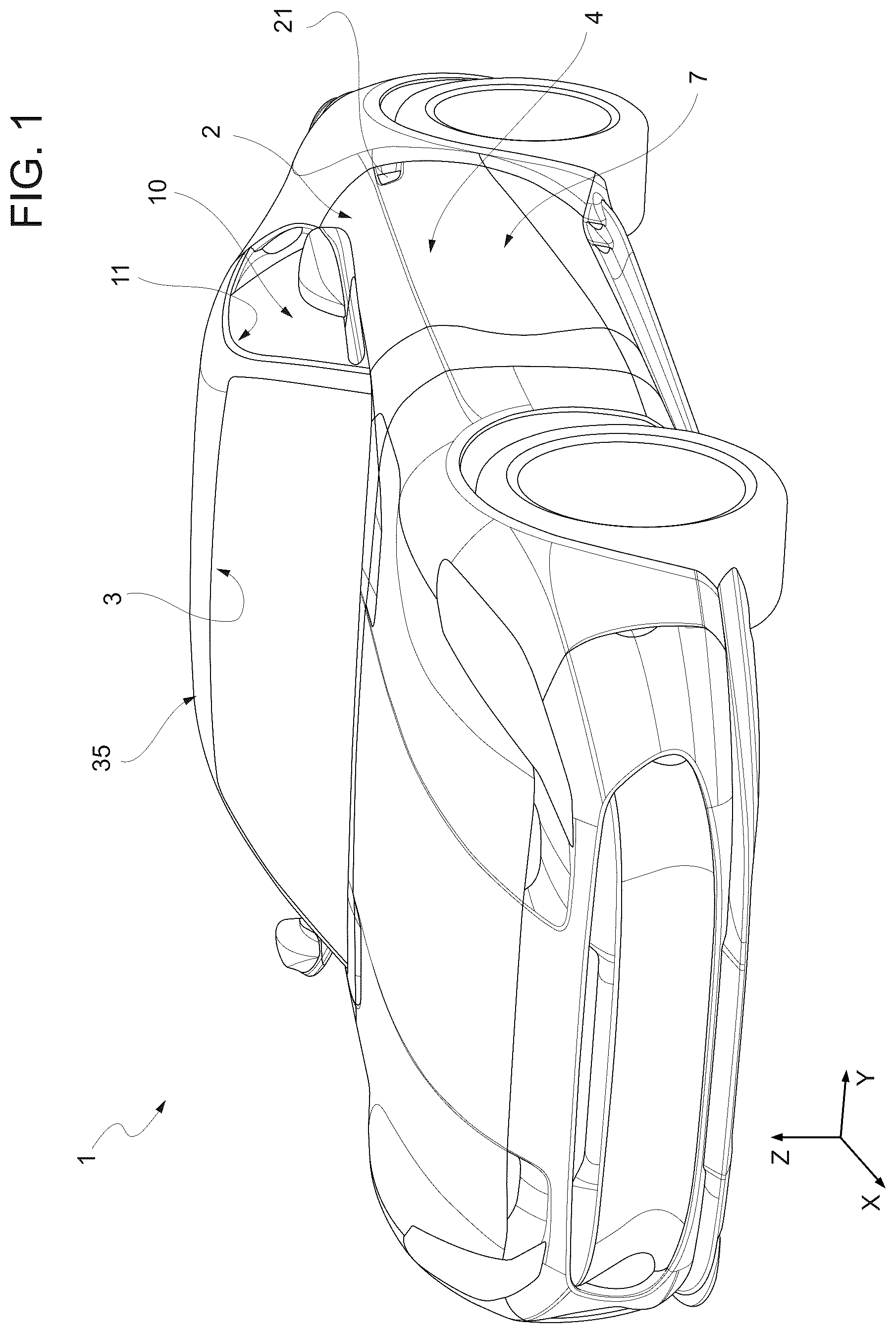 Patent US12460452 — Door for a motor vehicle — Figure 1