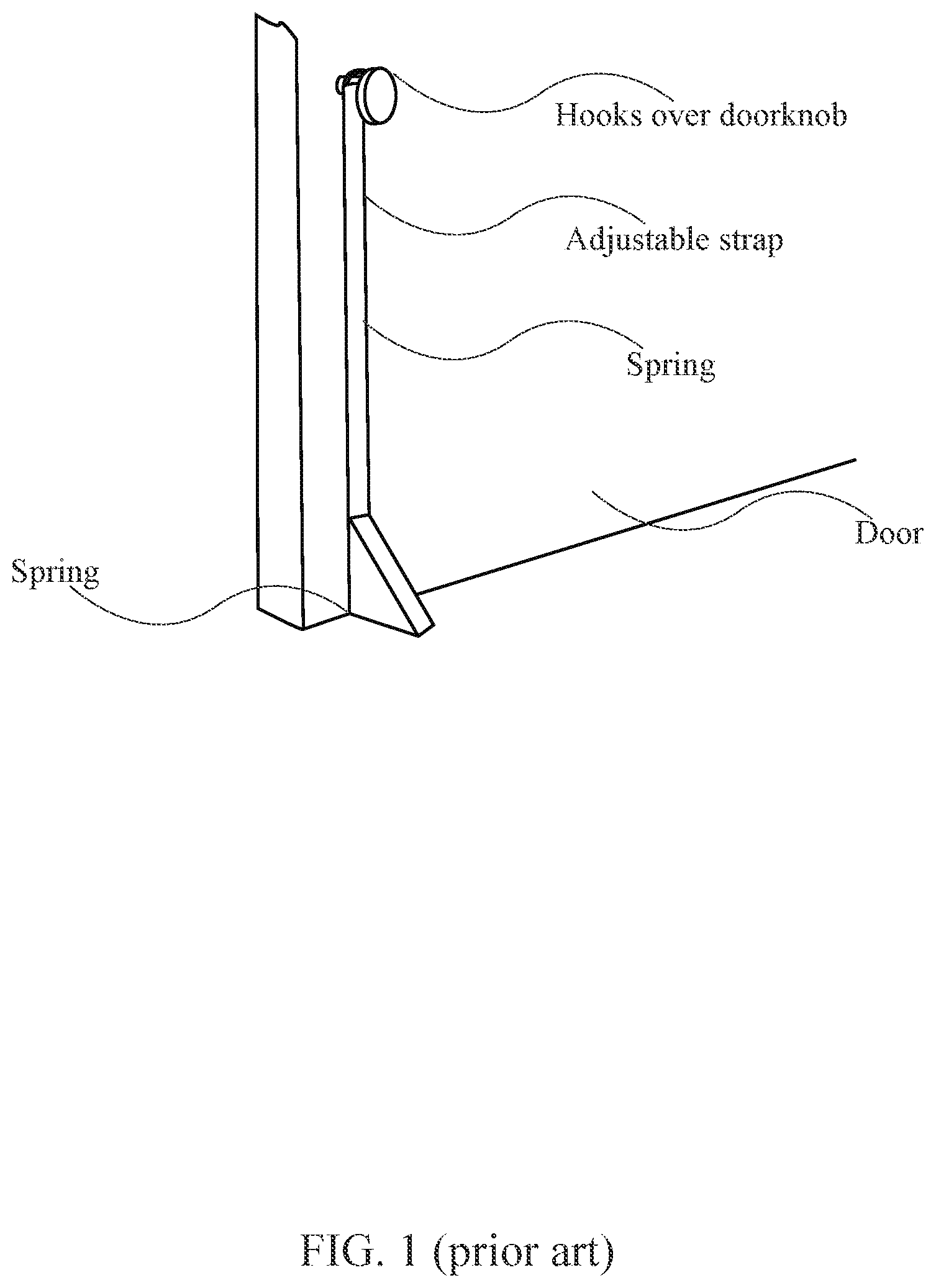 Patent US12460458 Figure 1 – Removable, non-intrusive, remotely-controlled door locking apparatus