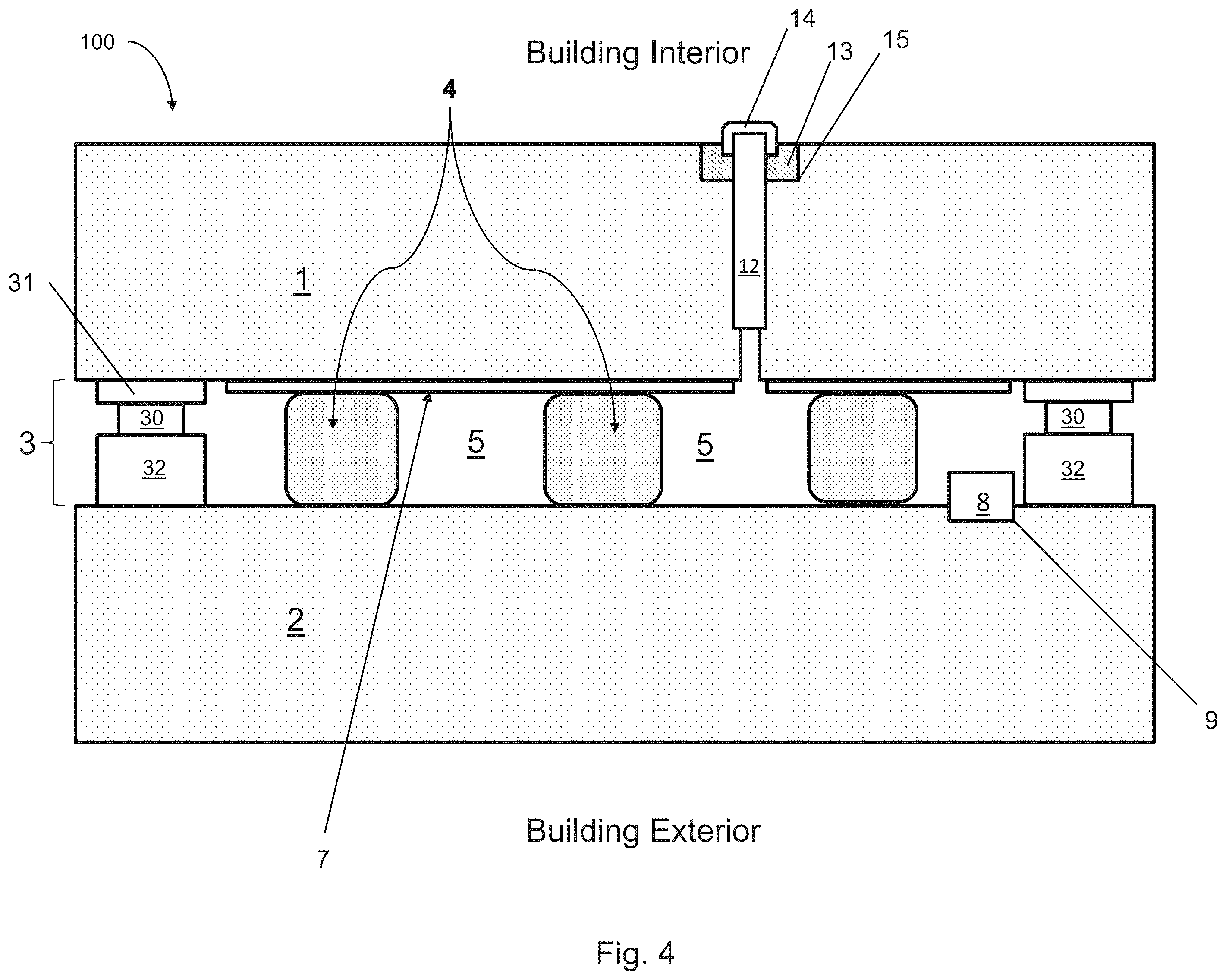 Patent US12460468 Figure 4 – Vacuum insulated panel with edge seal