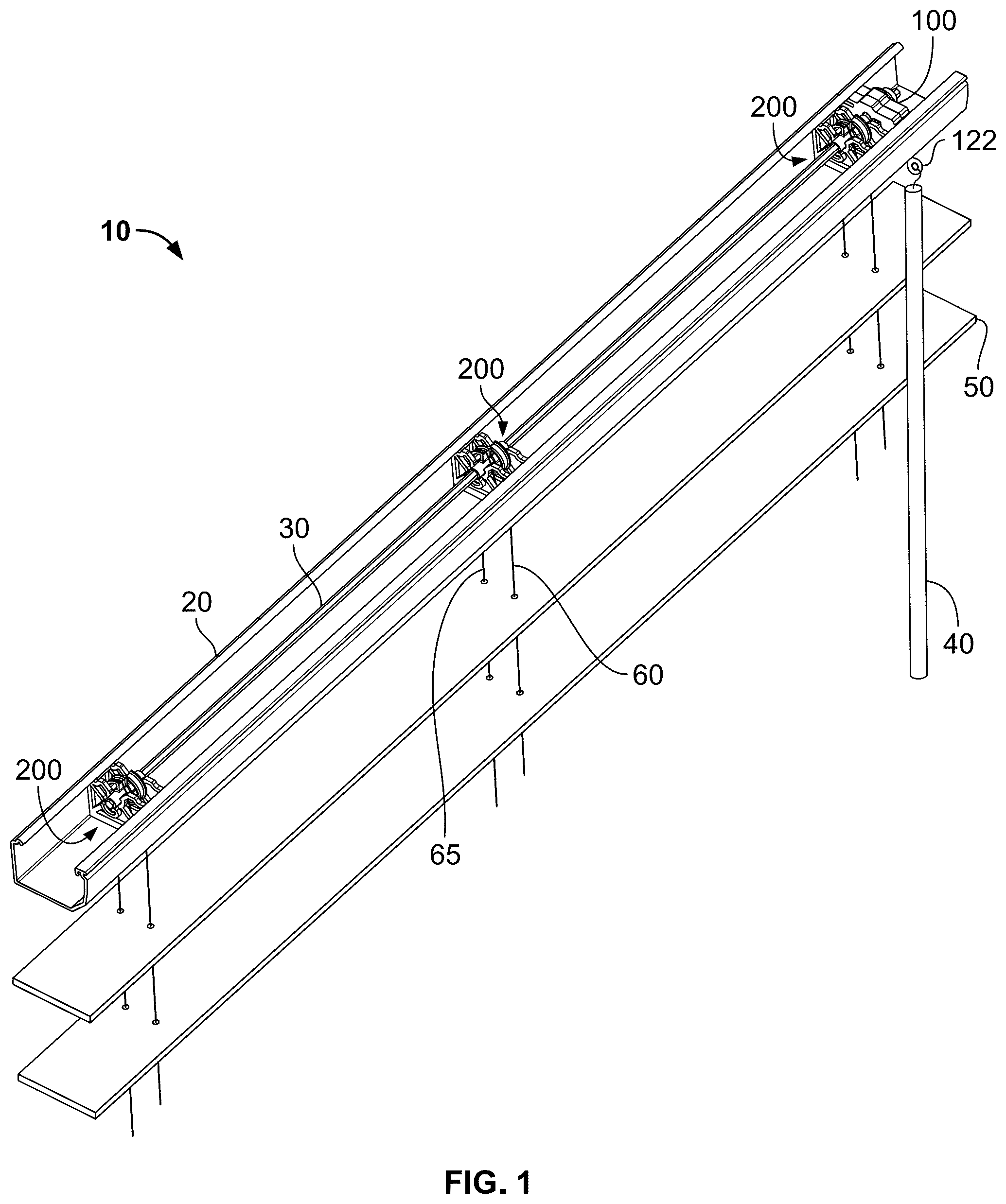 Patent US12460475 — Motorized slat angle adjustment mechanism for window blinds — Figure 1