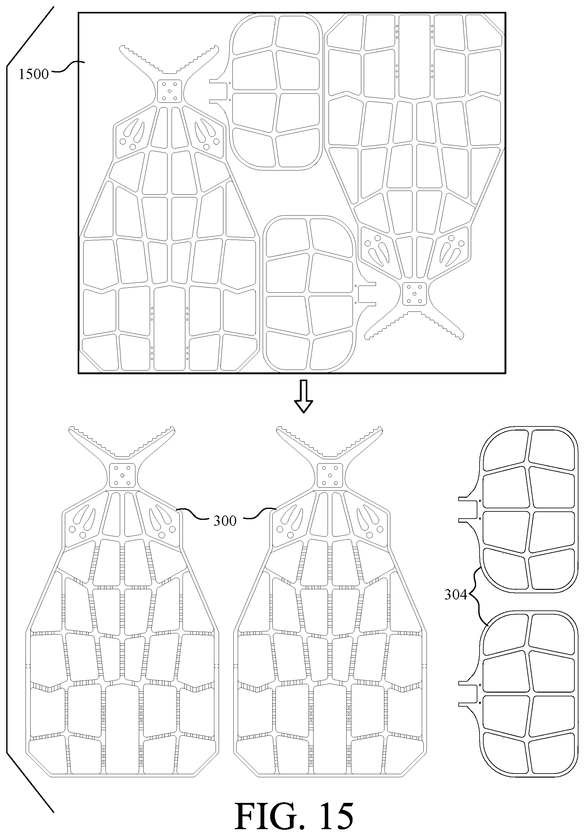 Patent US12460478 Figure 16 – Climbing stick with wrap-around step and tree engaging structure