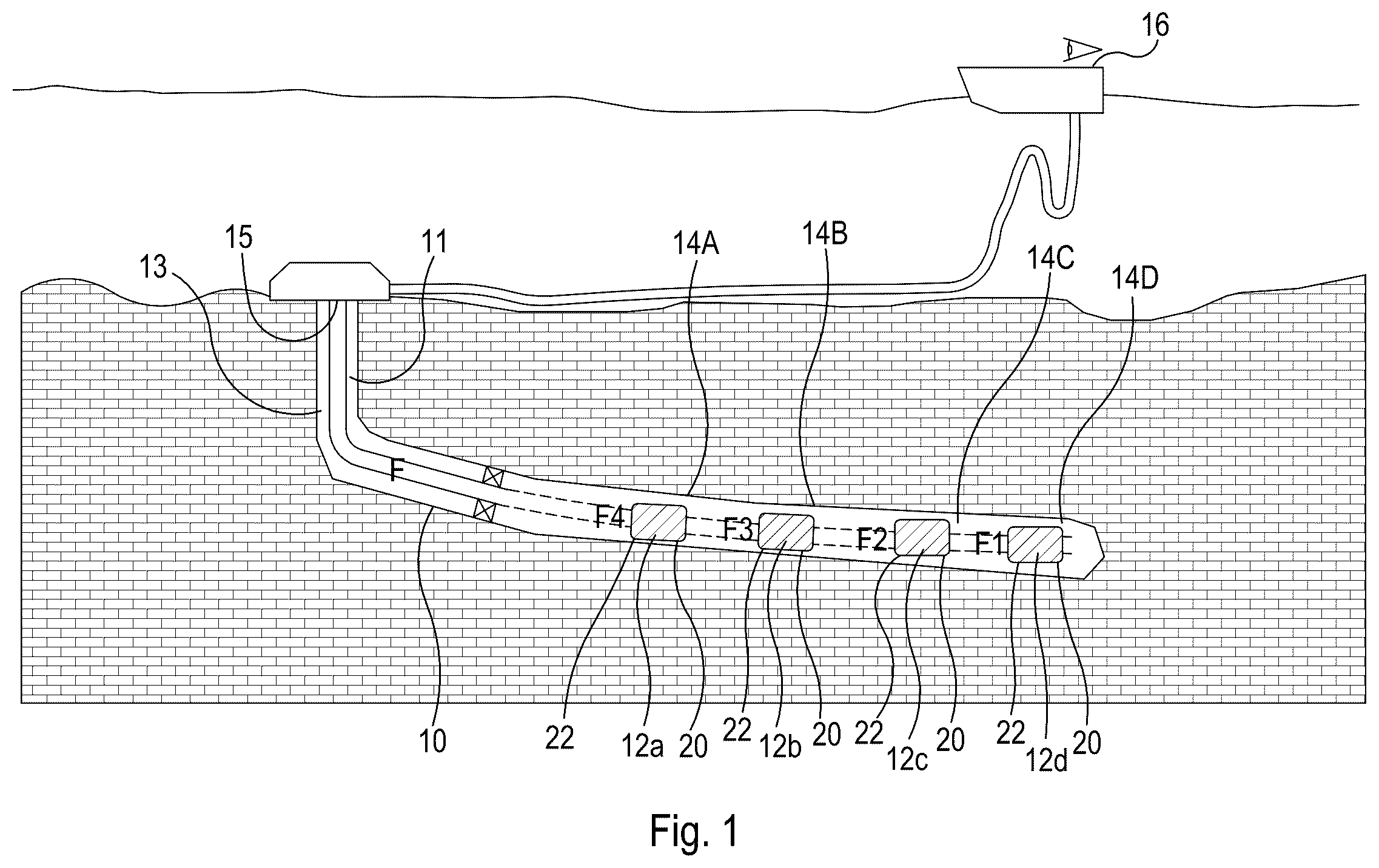 Patent US12460542 — Method and apparatus for quantitative multi-phase downhole surveillance — Figure 1