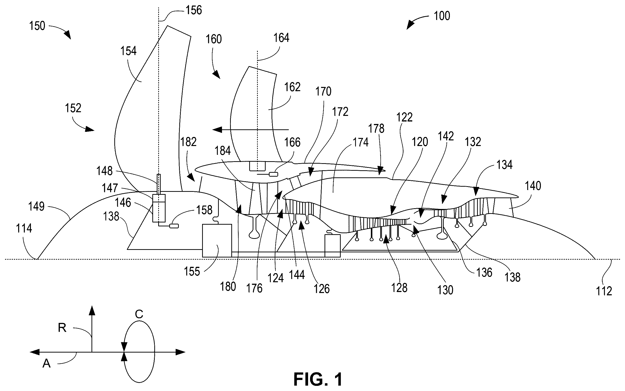 Patent US12460549 — Pitch-controlled blade retention collar — Figure 1