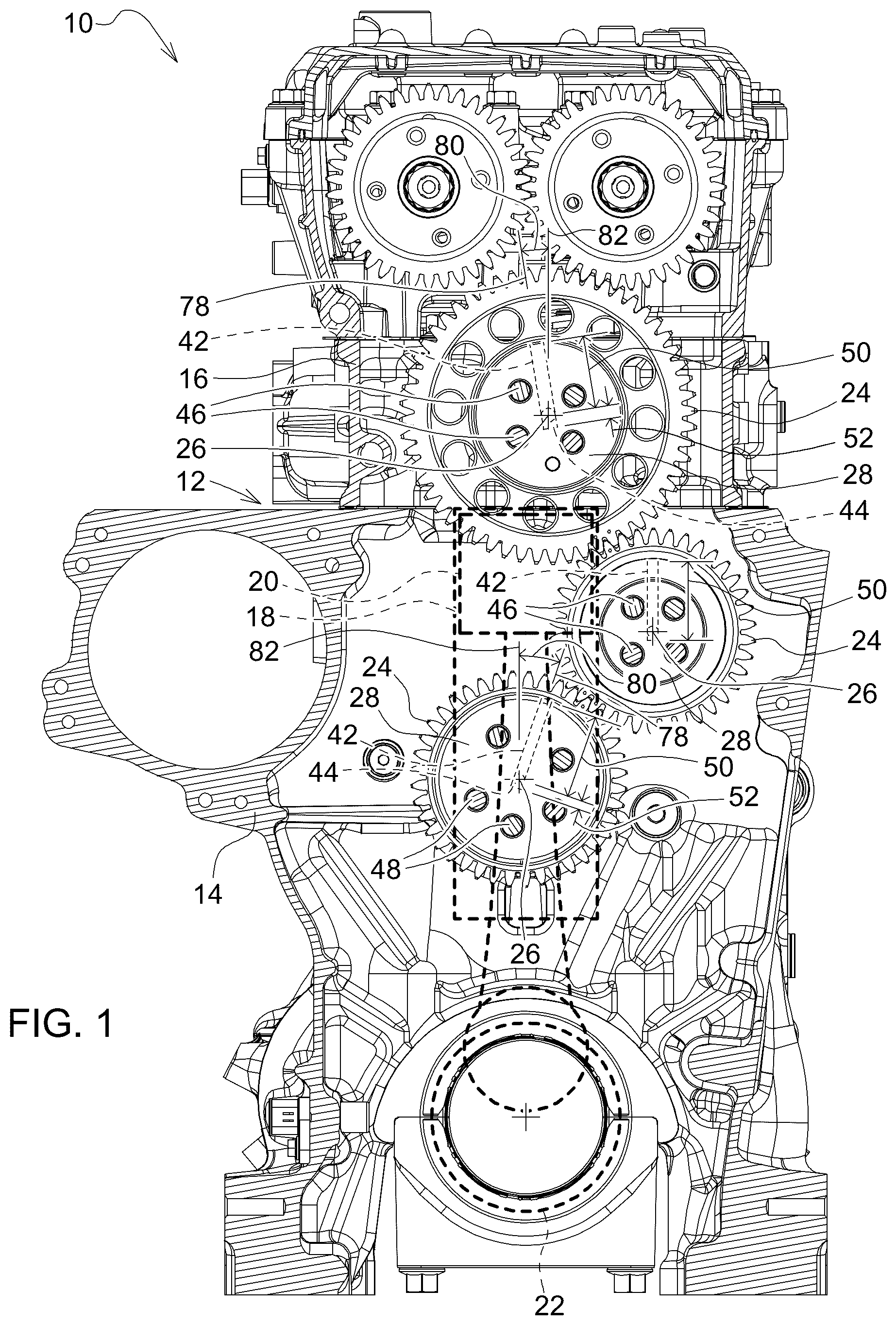 Patent US12460572 — Gear shaft and internal combustion engine having a gear shaft — Figure 1