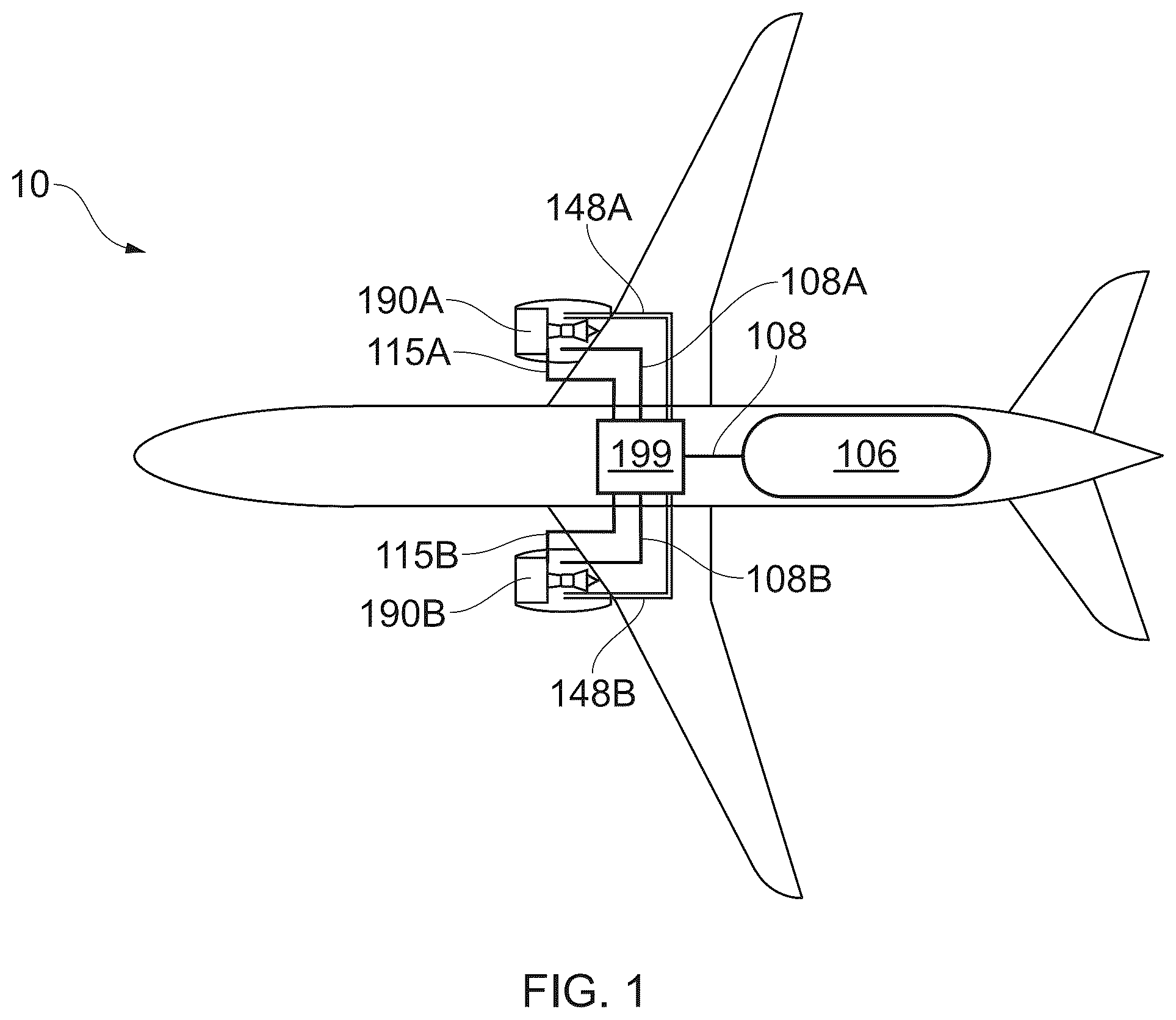 Patent US12460579 — Propulsion system comprising a hydrogen-burning gas turbine engine — Figure 1